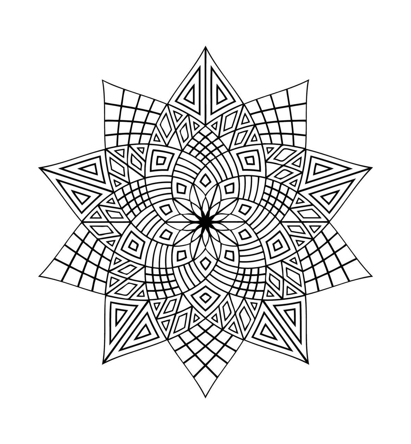   Mandala géométrique délicat 