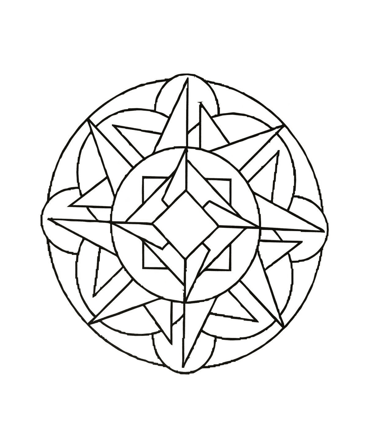   Mandala géométrique élaboré 