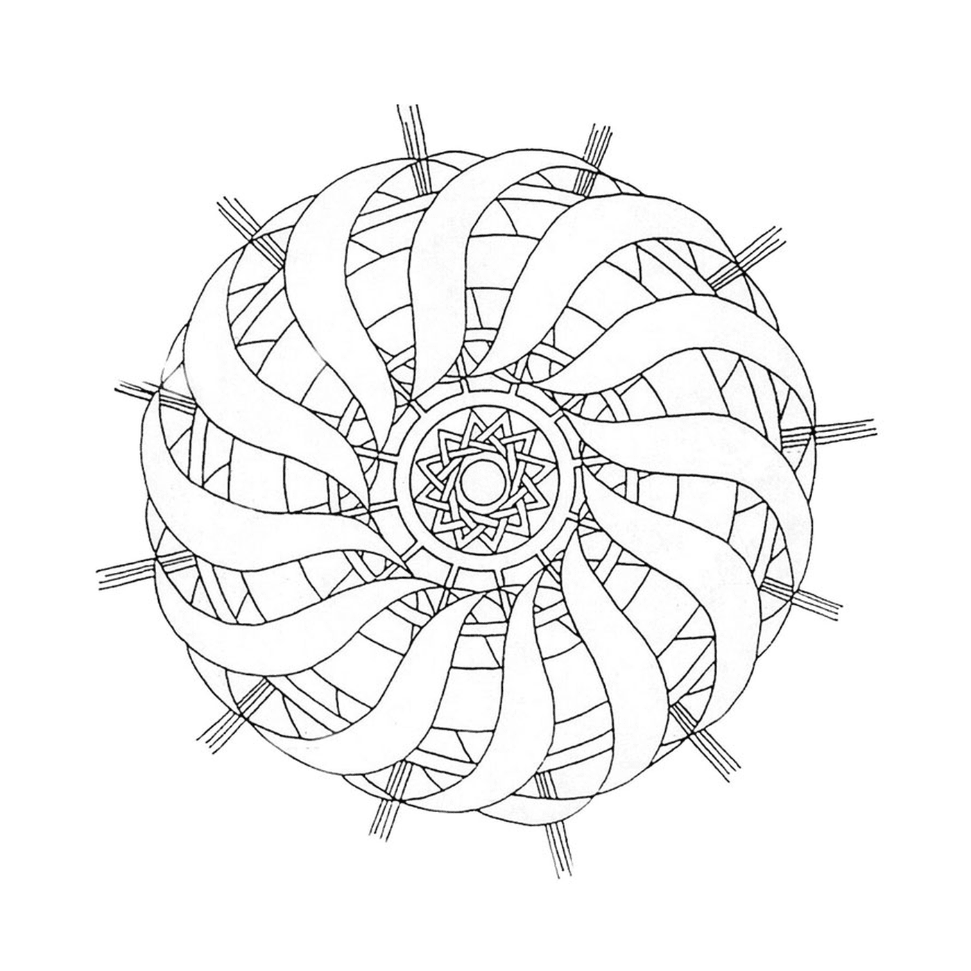   Mandala avec spirale au centre 