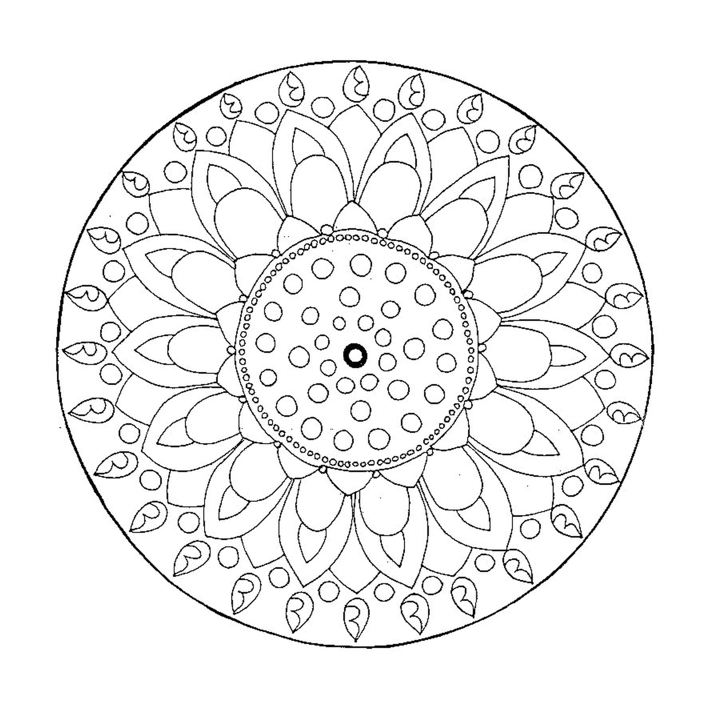   Mandala complexe et détaillé 