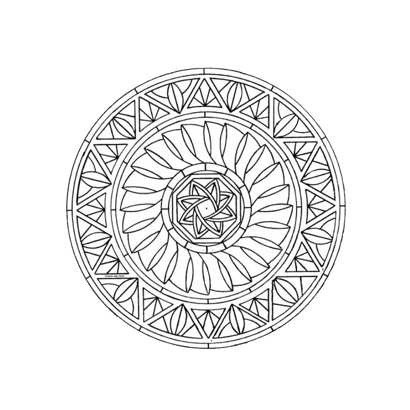   Mandala avec formes géométriques 