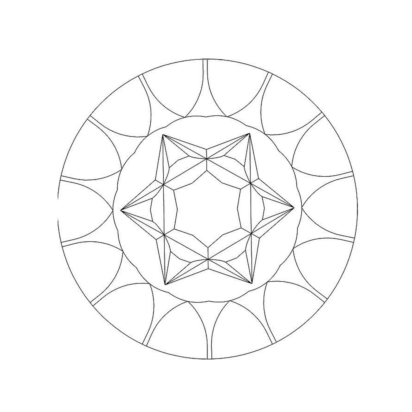   Mandala géométrique simple 
