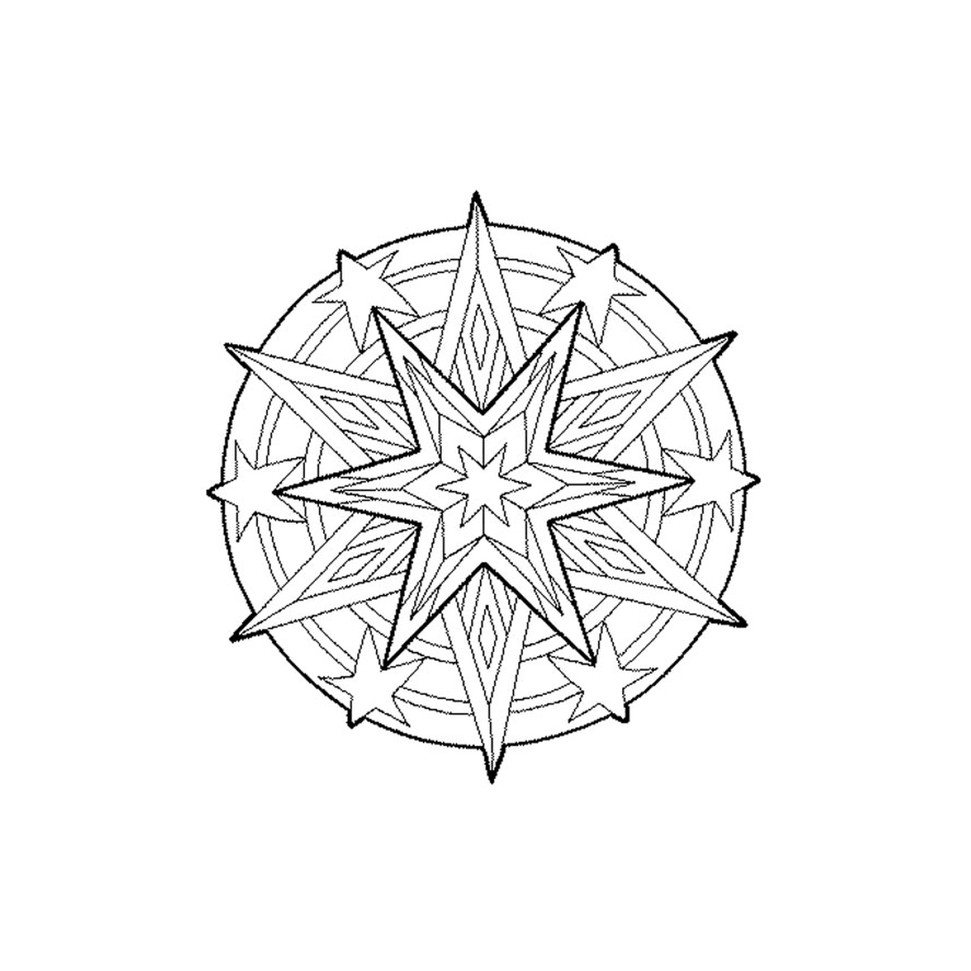   Mandala en forme d'étoile 