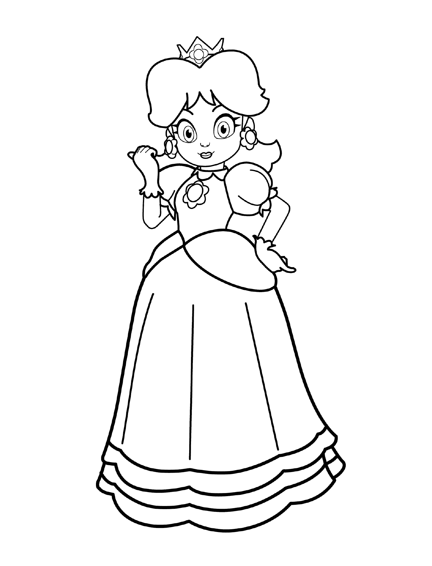   La princesse Daisy, une femme en robe 
