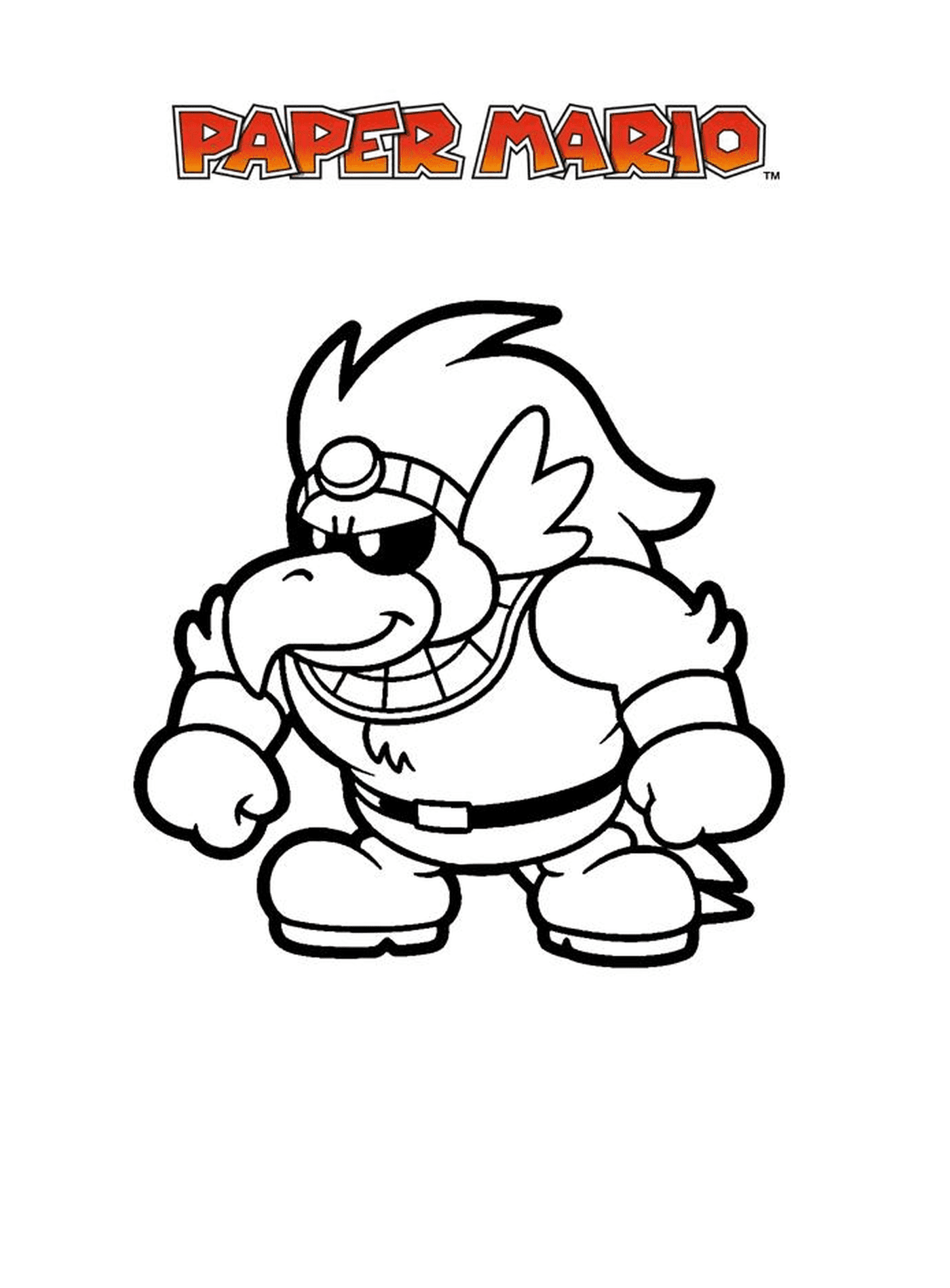   Mario Paper Millenaire 2, un personnage de dessin animé avec un sourire 