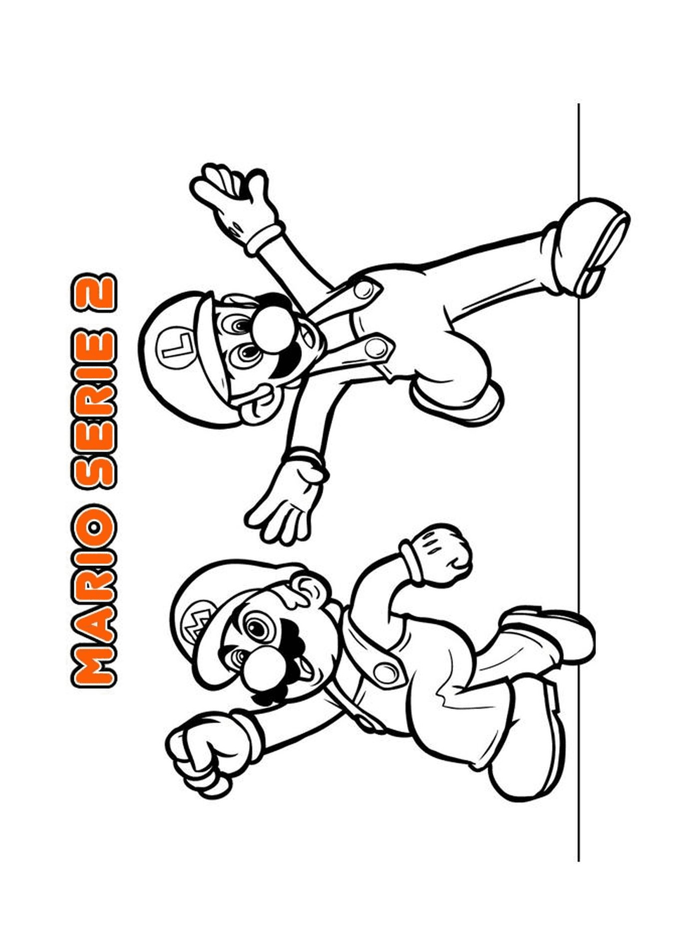   Mario Bros Nintendo 4, deux personnages de dessin animé 