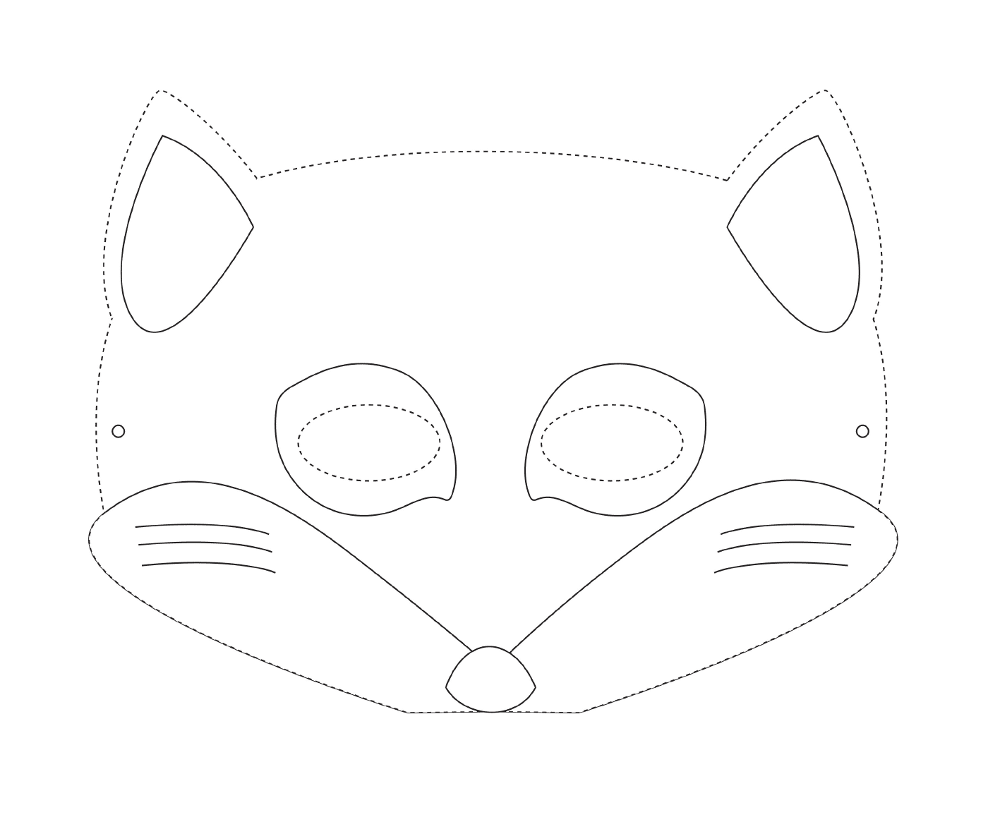   Masque de renard à colorier 