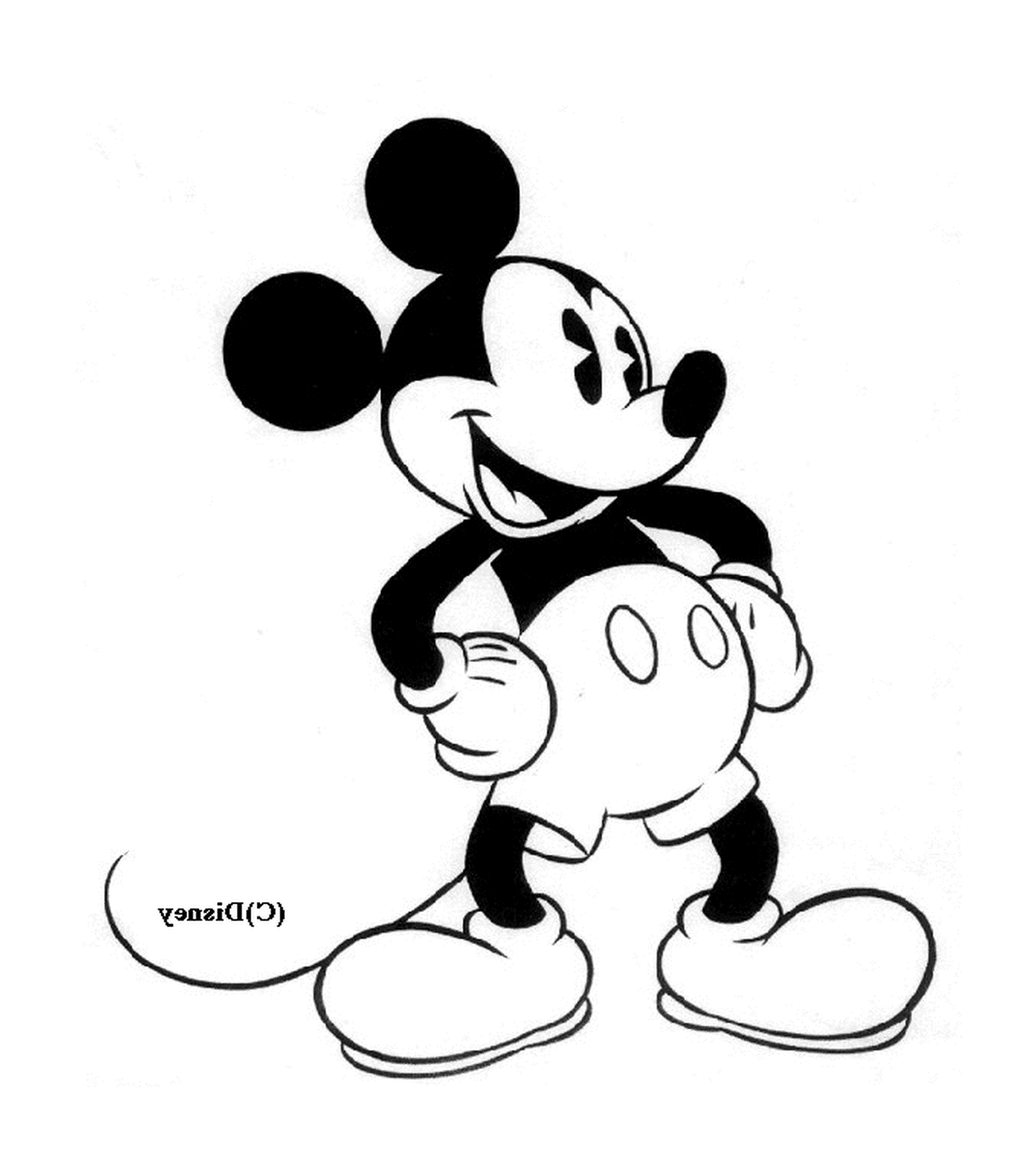   Dessin de Mickey : Mickey Mouse debout 