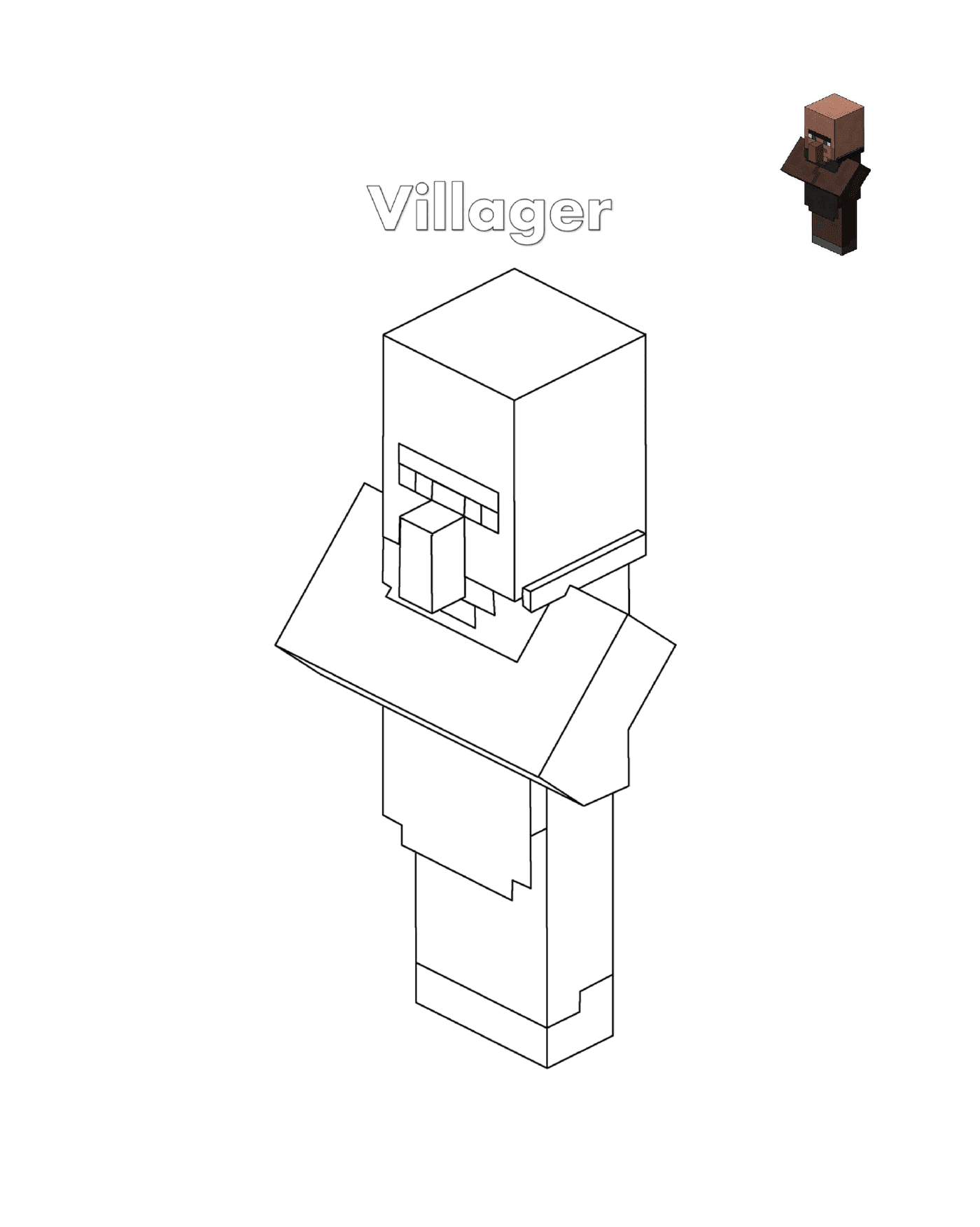   Villager Minecraft : un villageois d'un jeu vidéo 