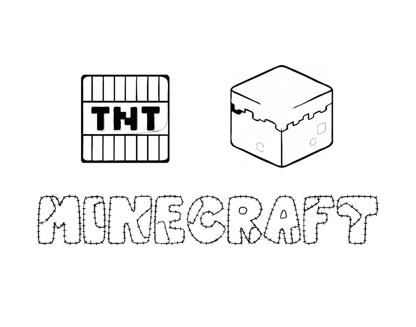   Logo Minecraft à colorier 