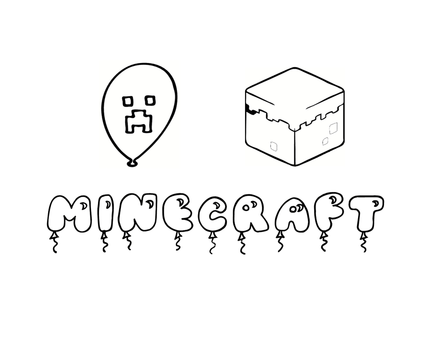   Ballons en forme de Minecraft pour un anniversaire 