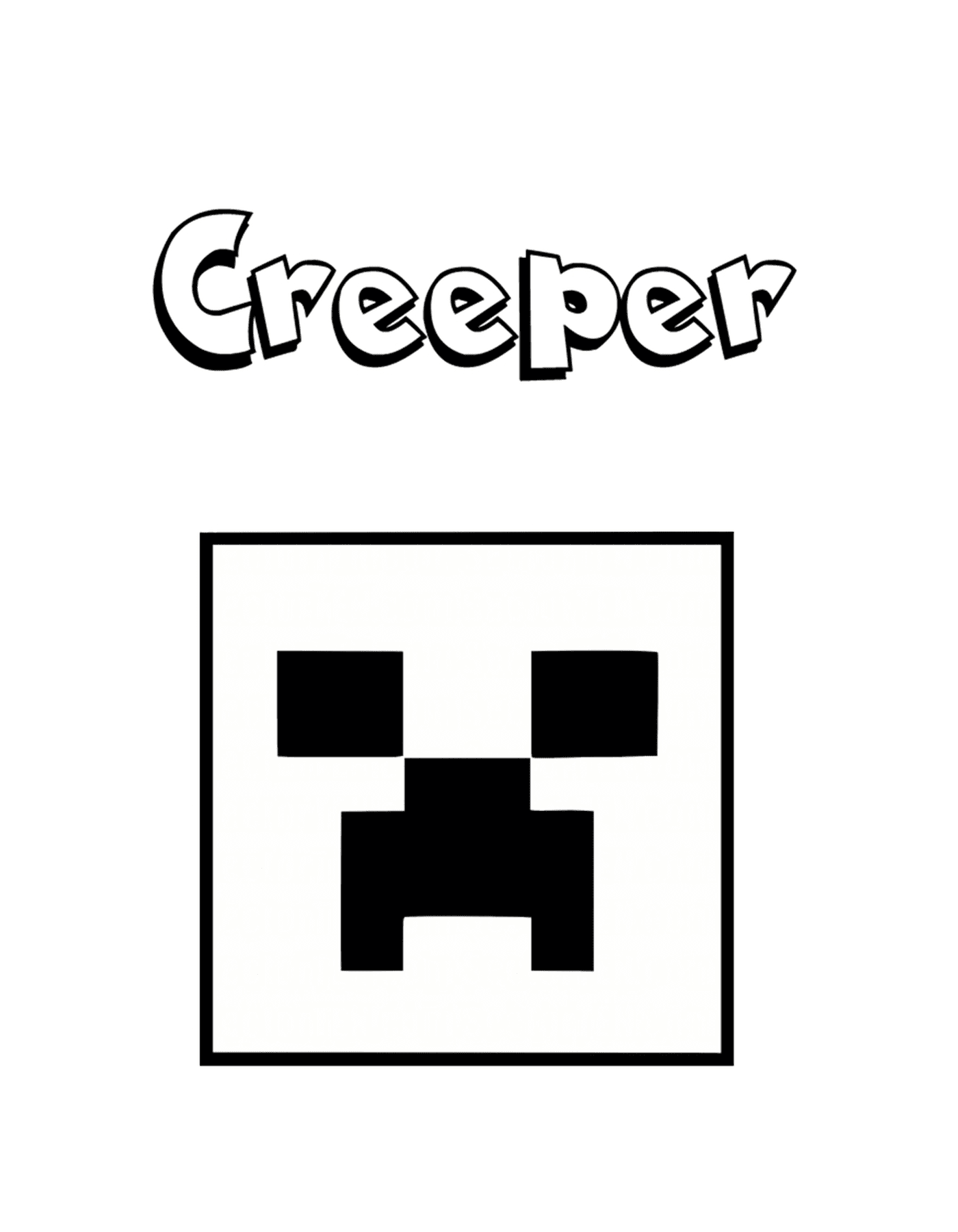   Visage de Creeper emblématique 