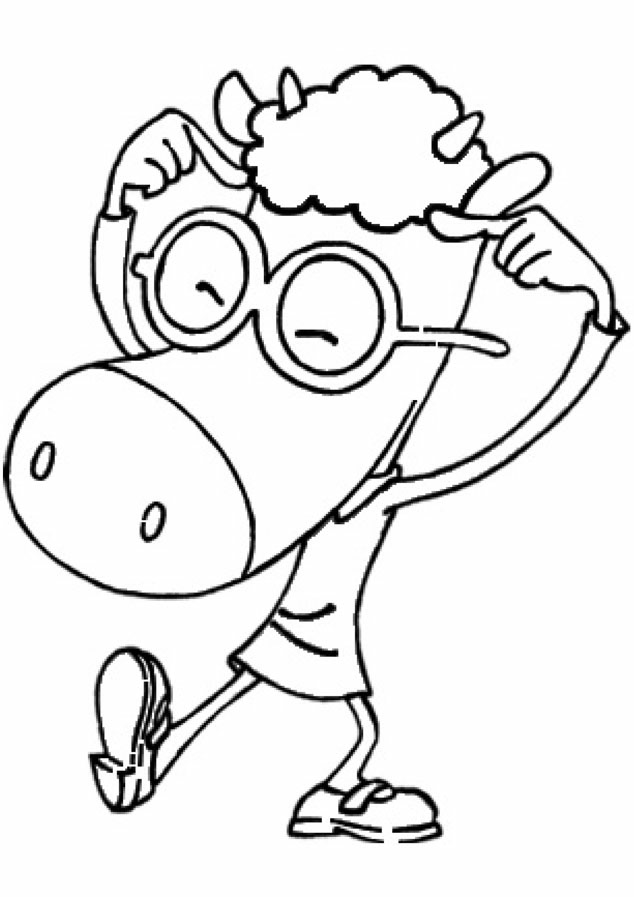   Vache avec des lunettes 