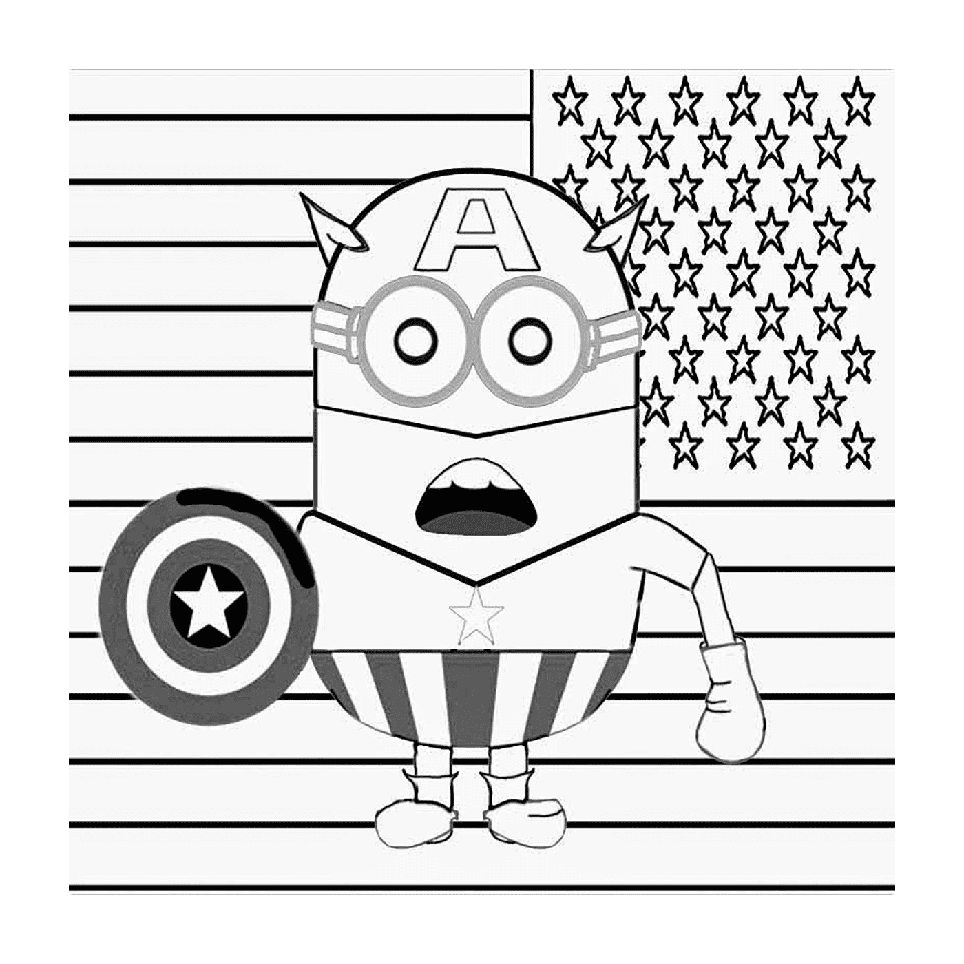   Minion super-héros, Captain America 