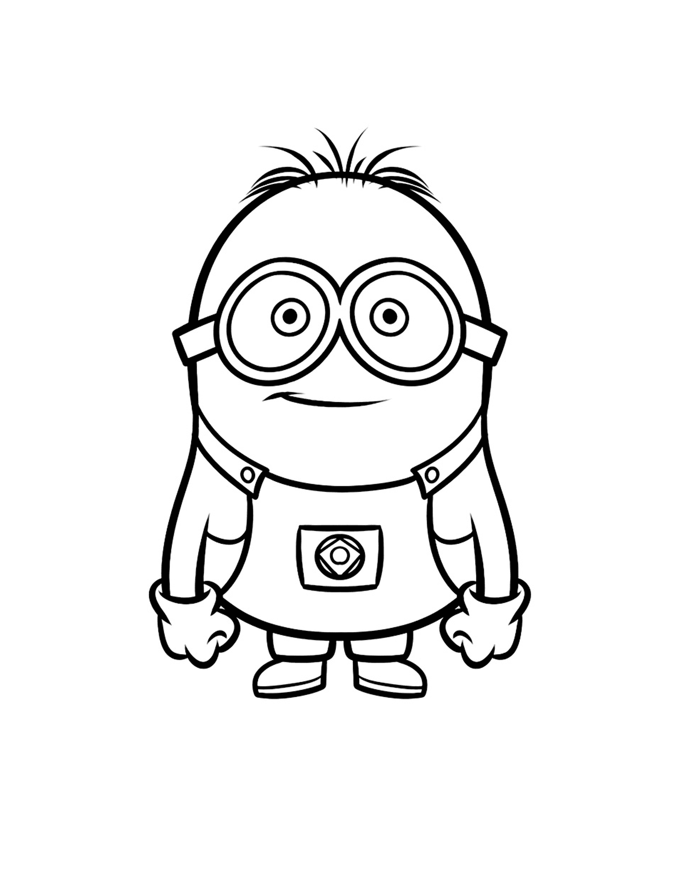   Jeune Minion à lunettes, personnage animé 