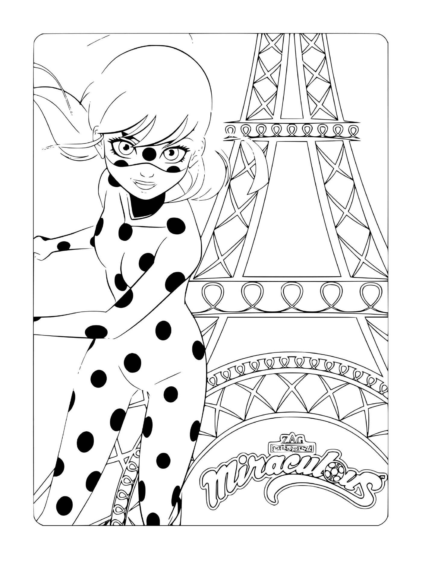   Marinette, Ladybug sous la Tour Eiffel 