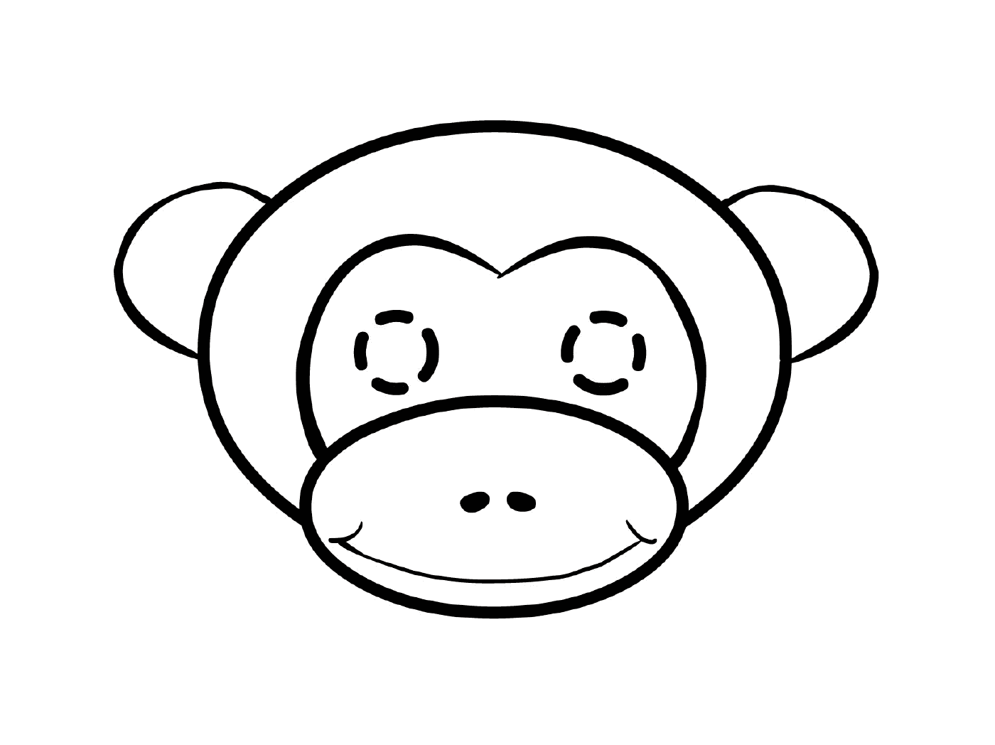   Tête de singe adorable 