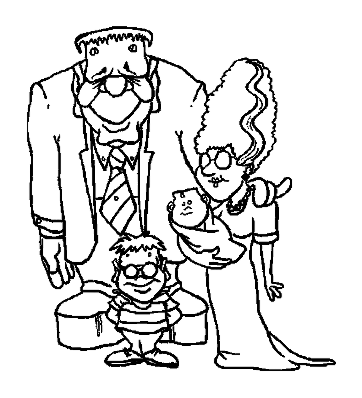   Frankenstein famille adulte enfant 
