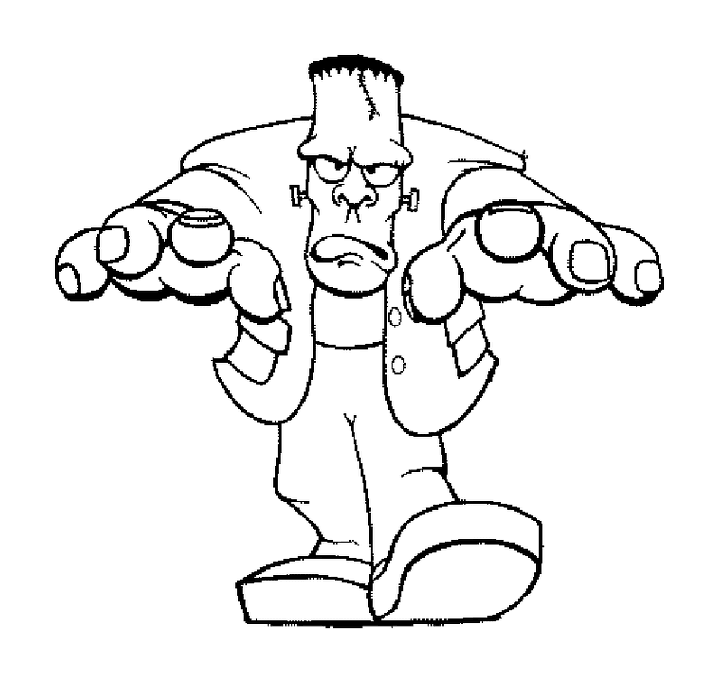   Frankenstein dessin animé mains 