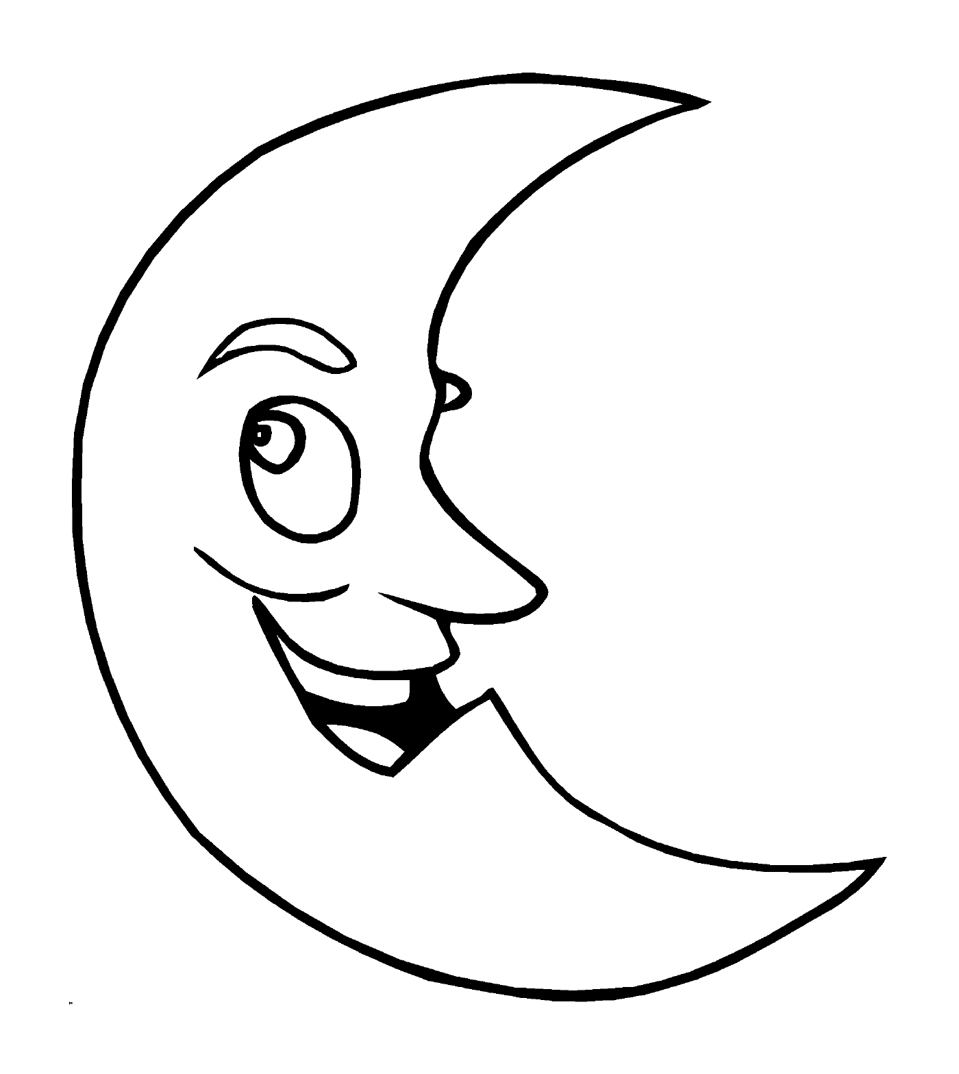   Lune avec un visage souriant 