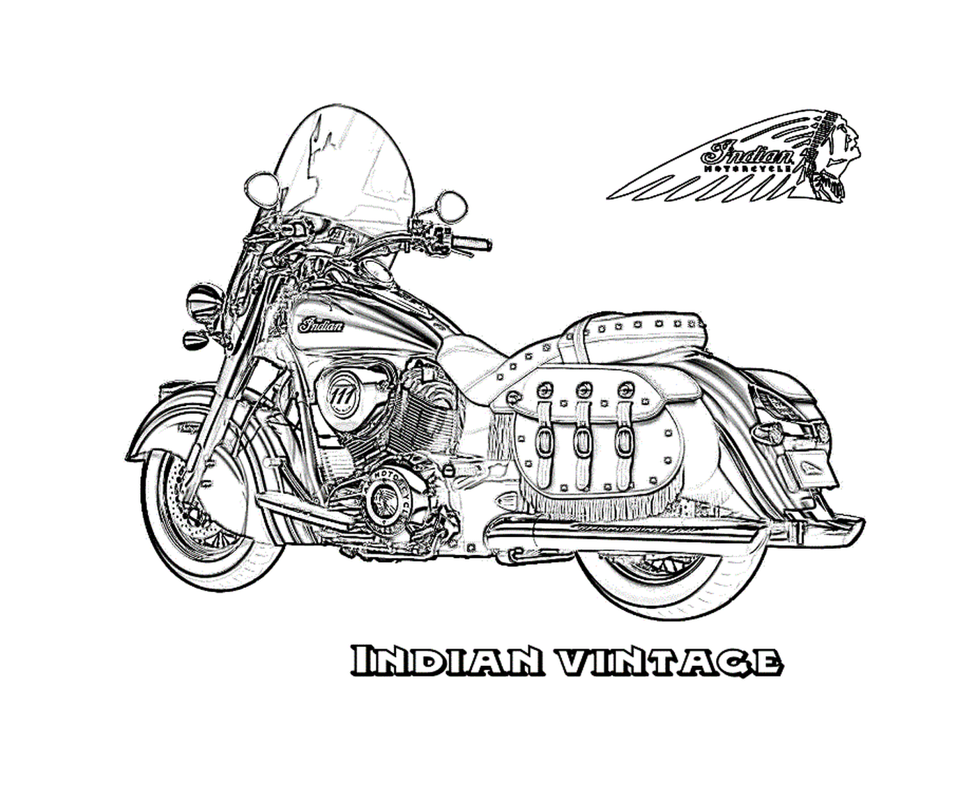   Moto vintage indienne 