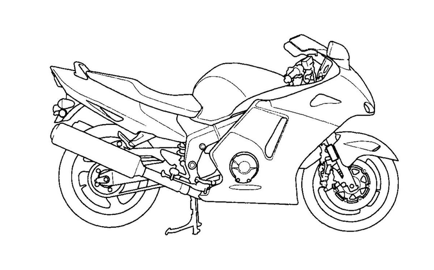   motocyclette moderne et sportive 