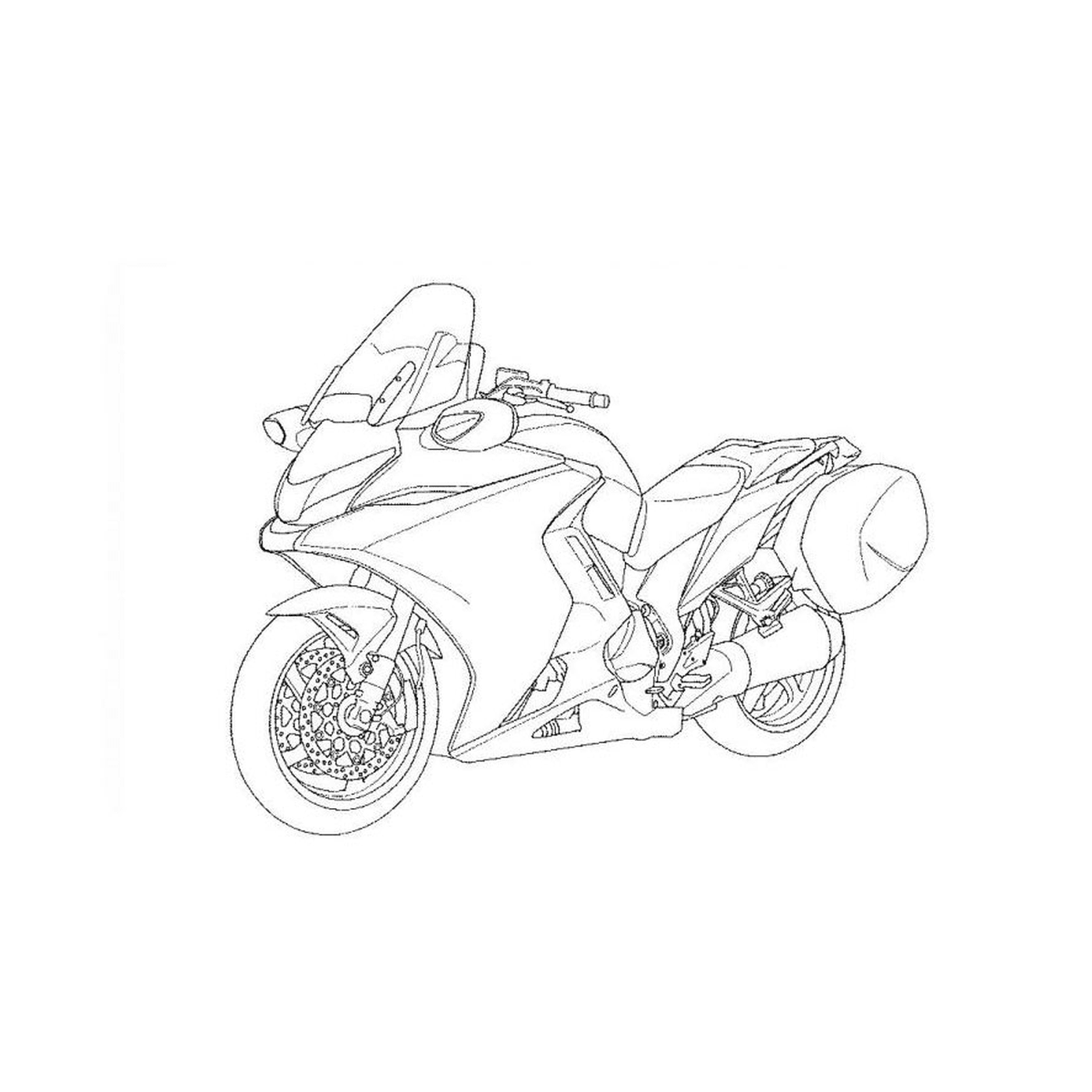   moto personnalisée sur fond blanc 