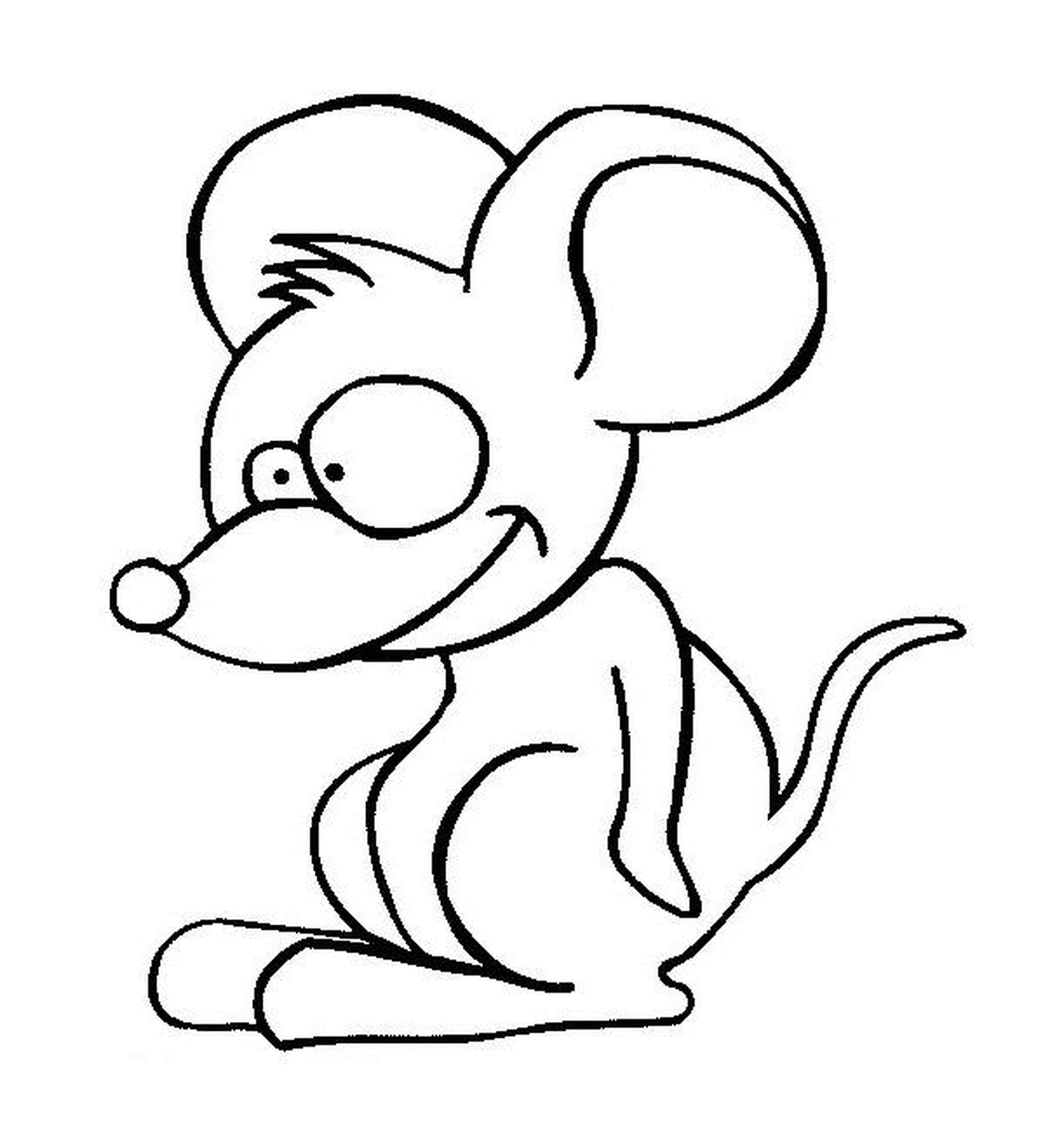   Une souris avec une grosse tête 