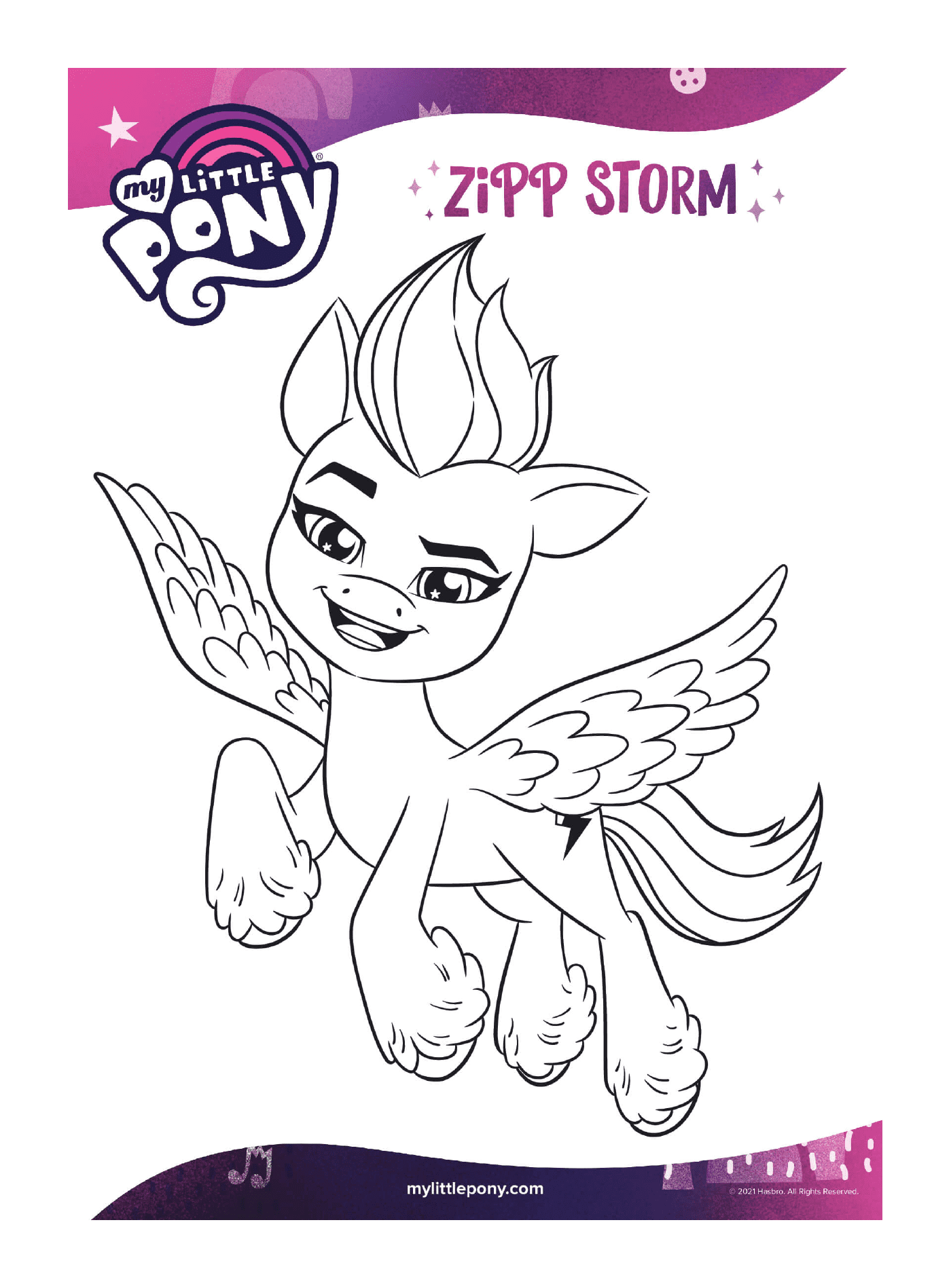   Zipp Storm, poney licorne rebelle 