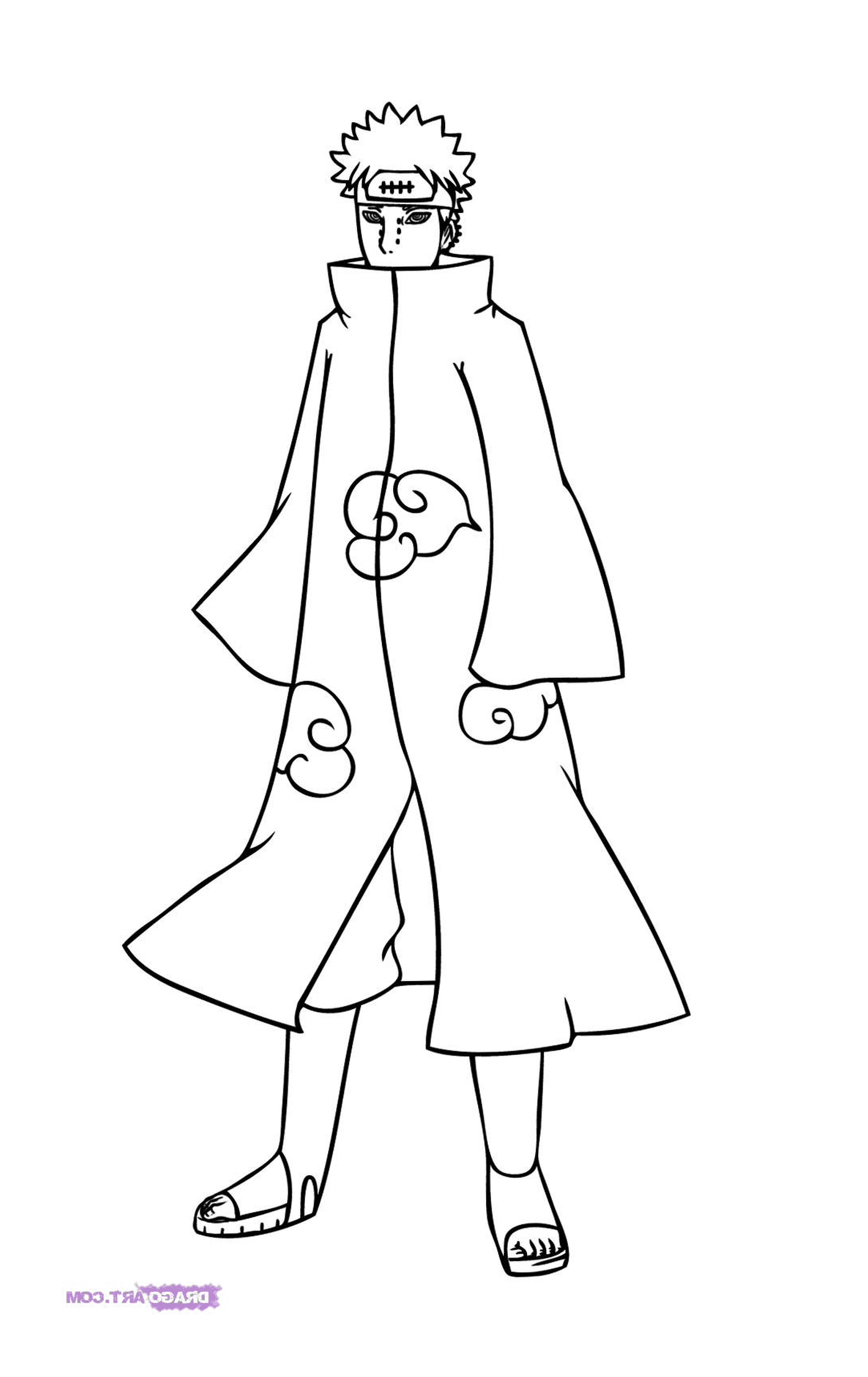   Une femme en long manteau 