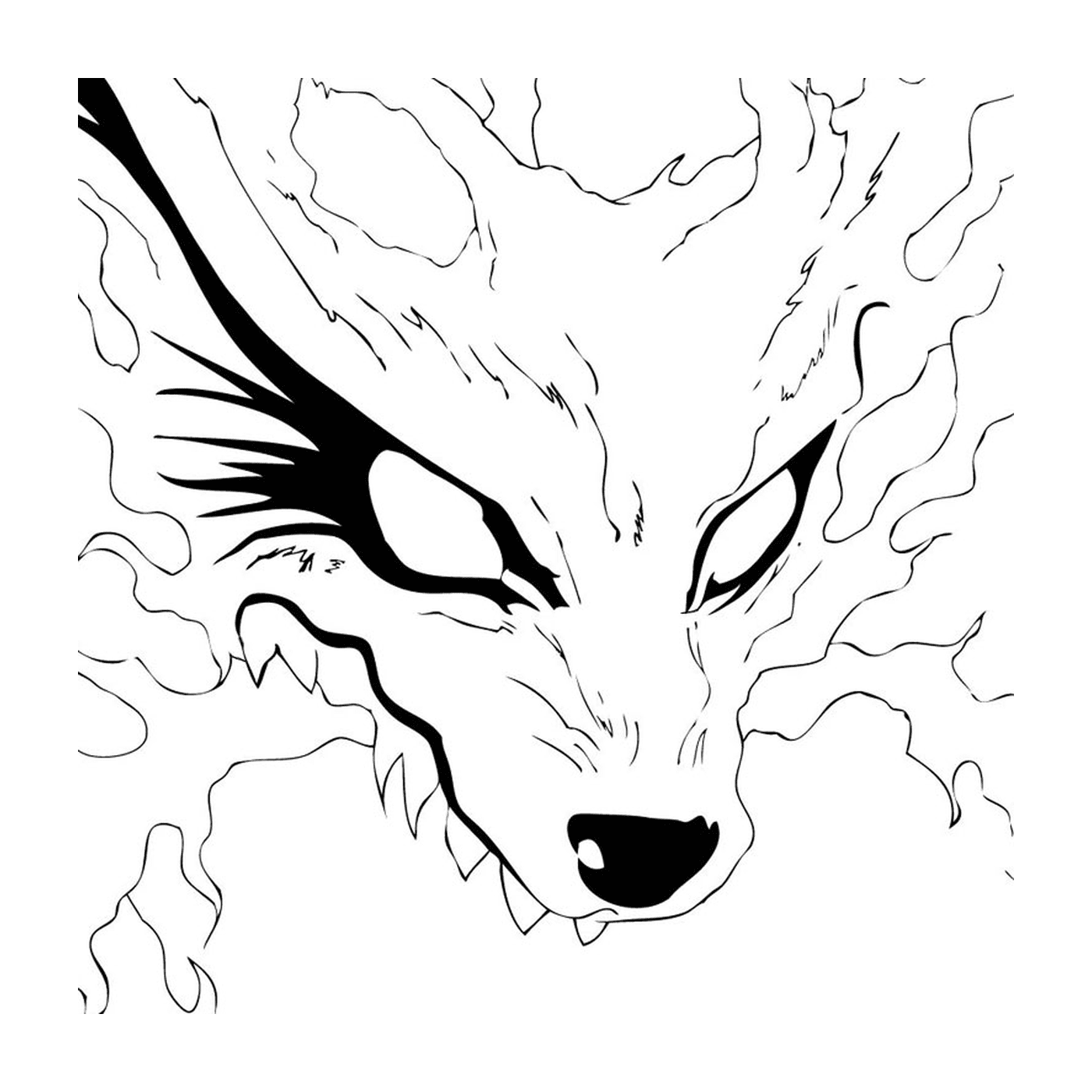   Le visage d'un loup 