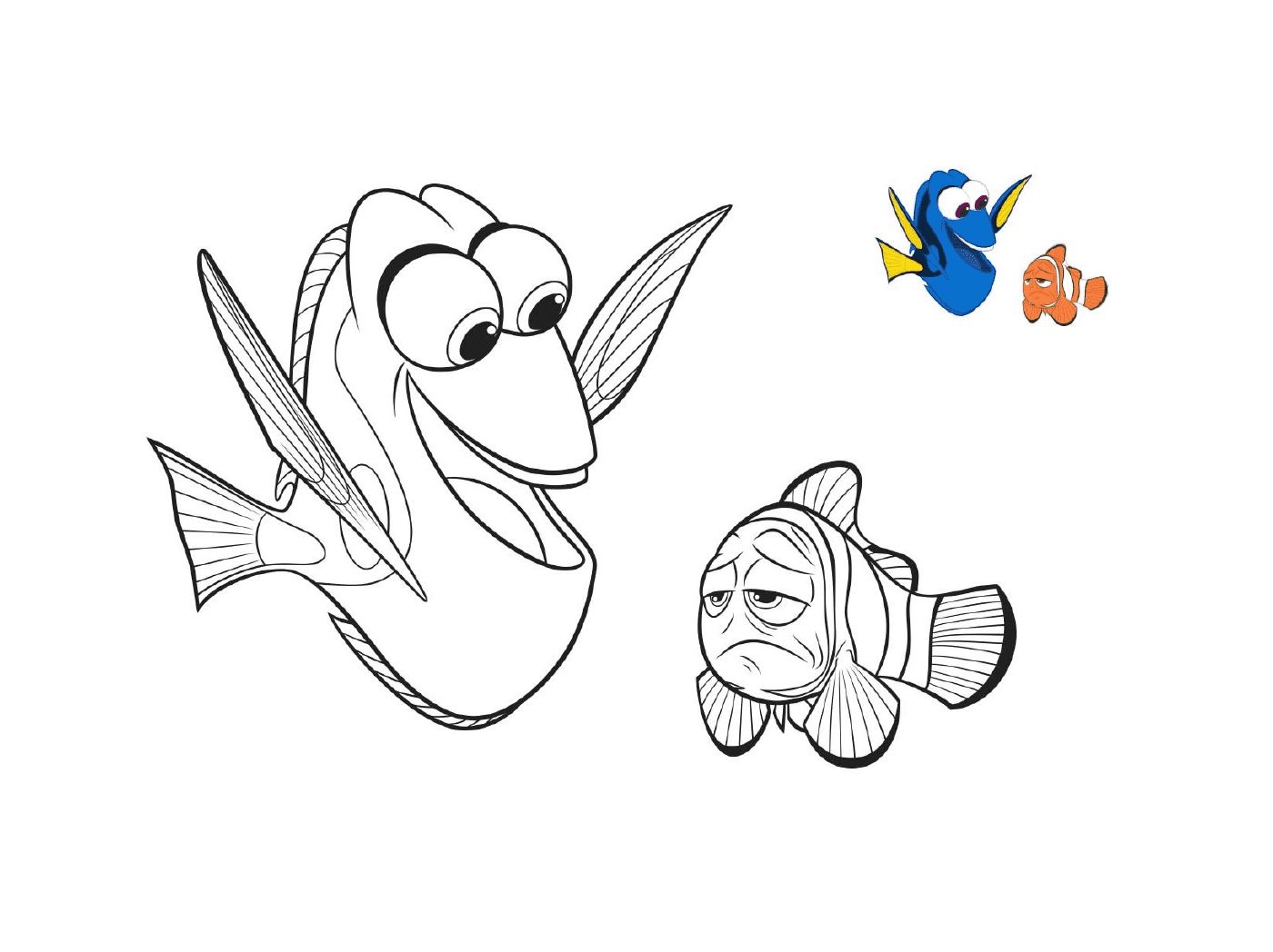   Dory et le papa de Nemo 