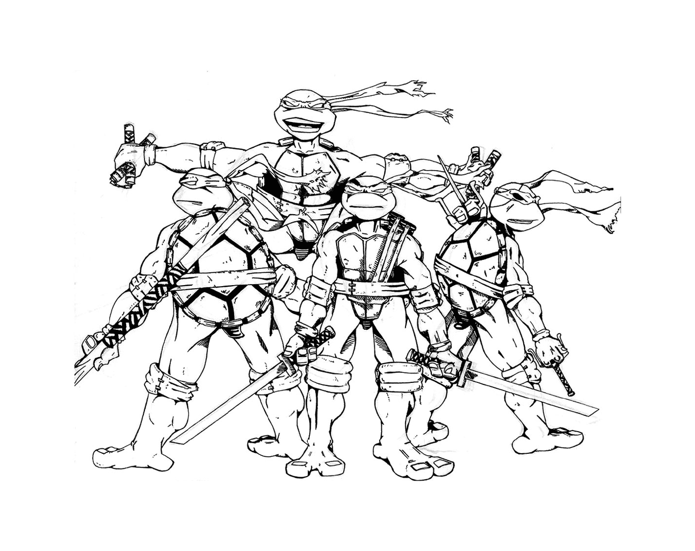   Groupe de tortues ninjas unies 