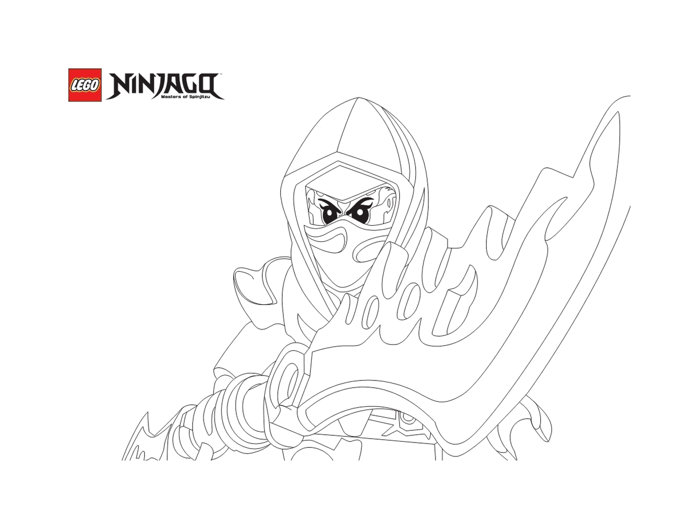   Ninjago avec épée prêt à attaquer 