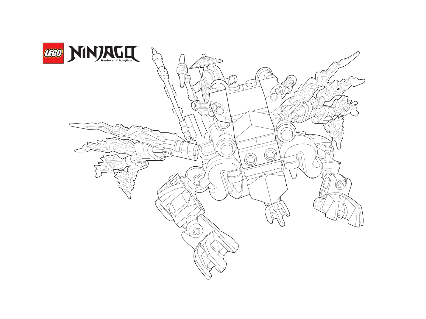   Ninjago sur dragon en vitesse 
