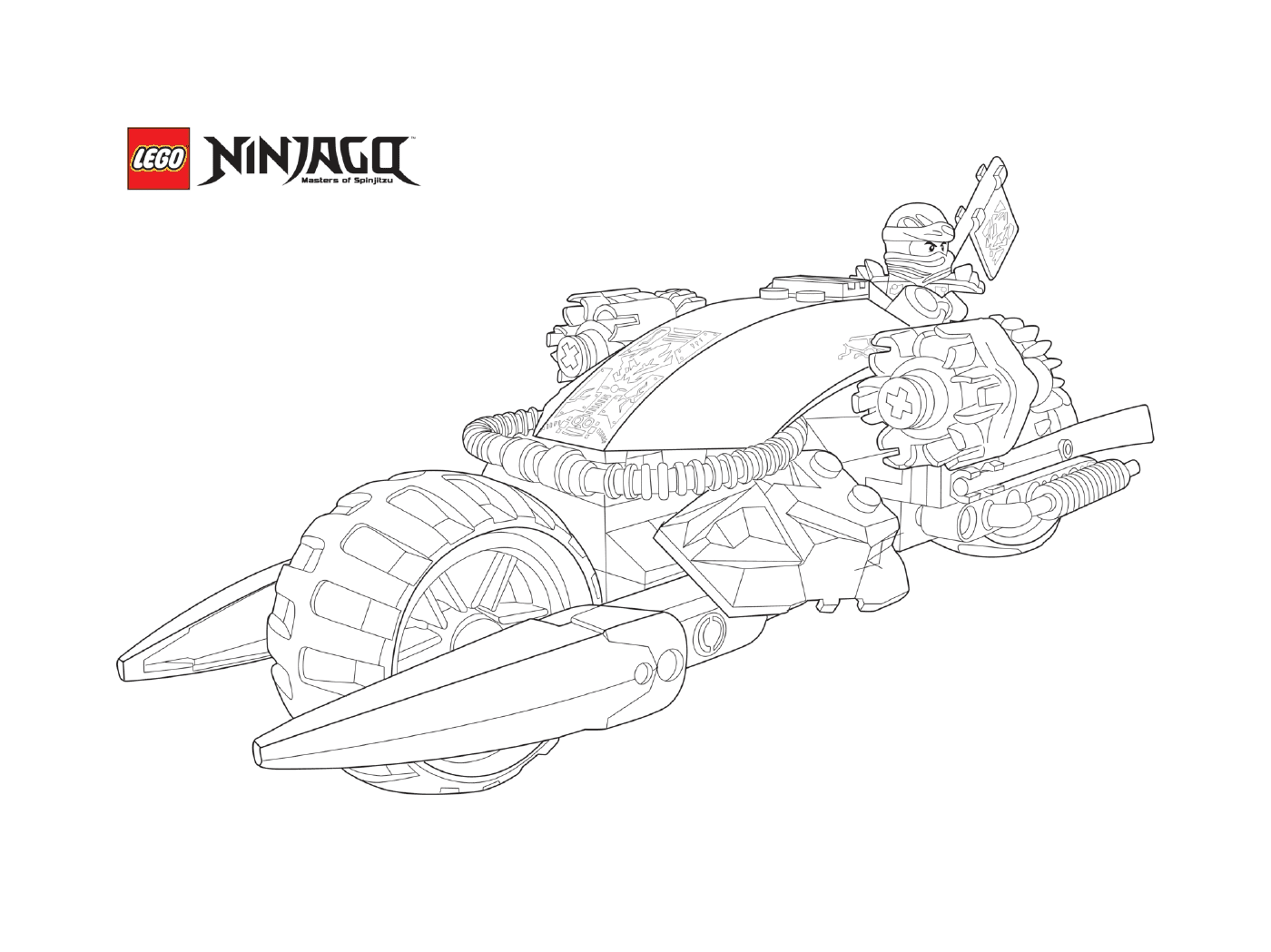   Ninjago lego en mode moto 