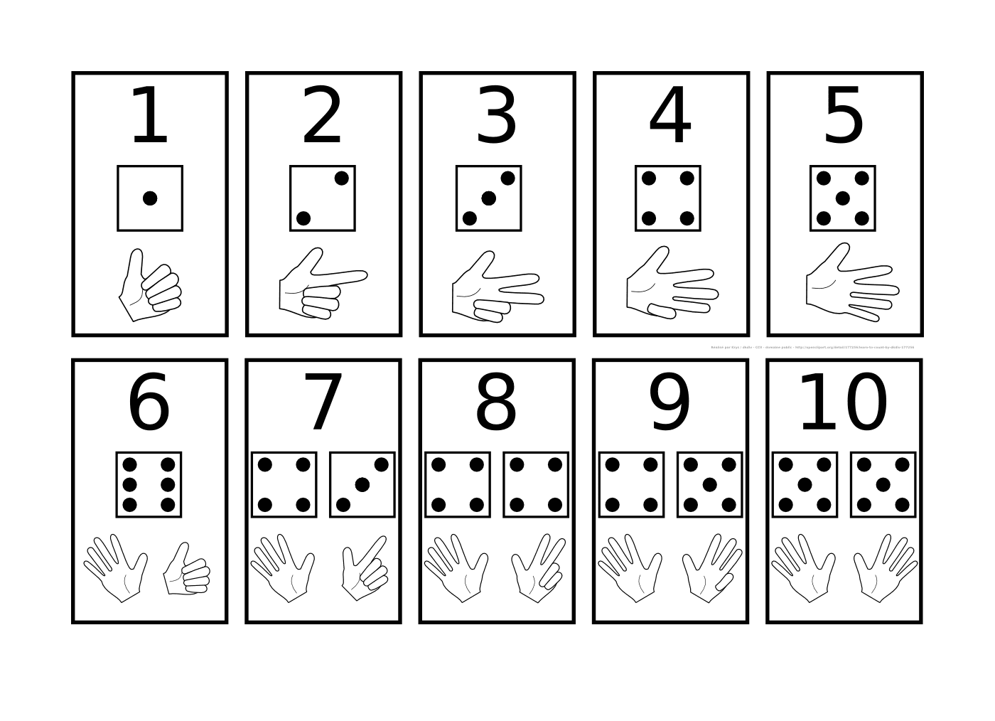   Ensemble de cartes avec chiffres et symboles 