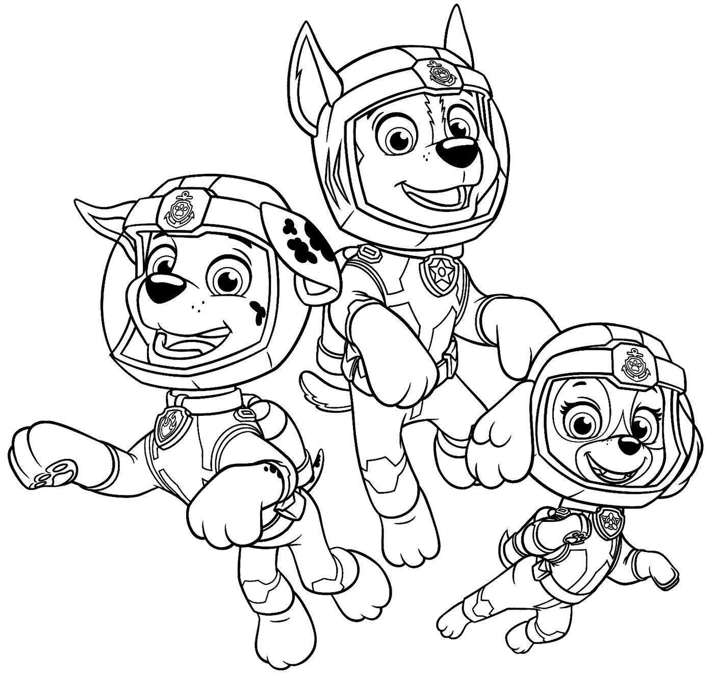   Stella, Marcus et Chase dans l'espace 