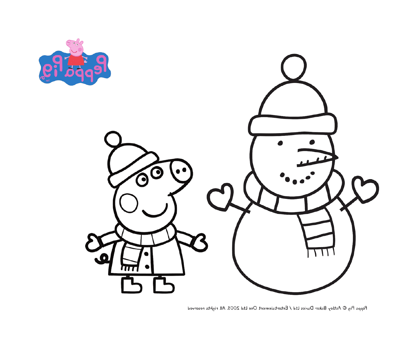   Peppa Pig en costume d'hiver pour Noël 