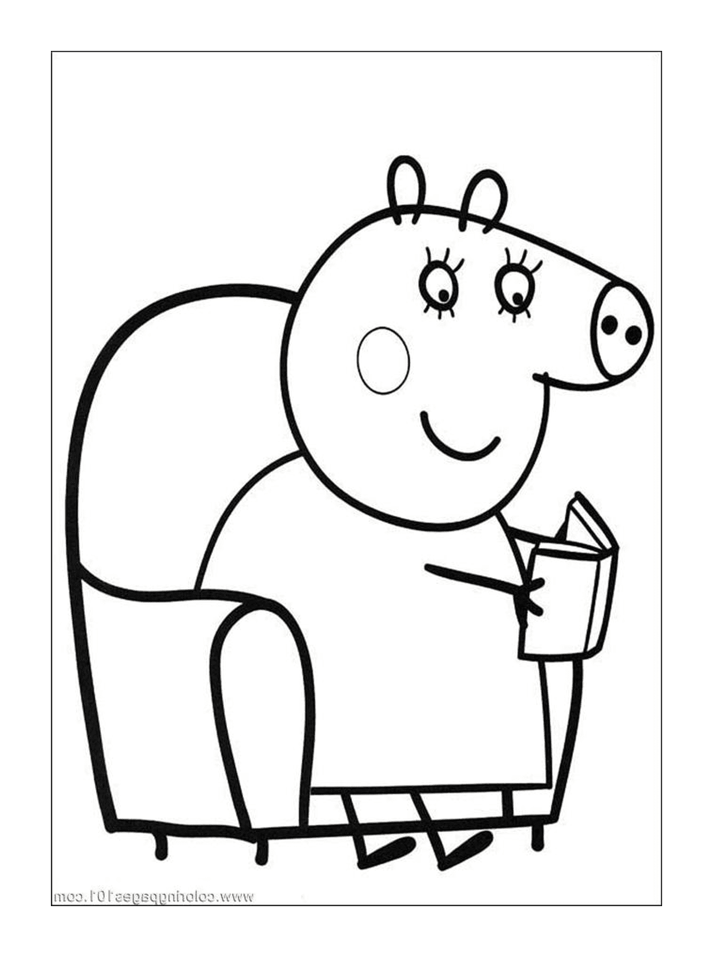   Peppa Pig avec un livre 