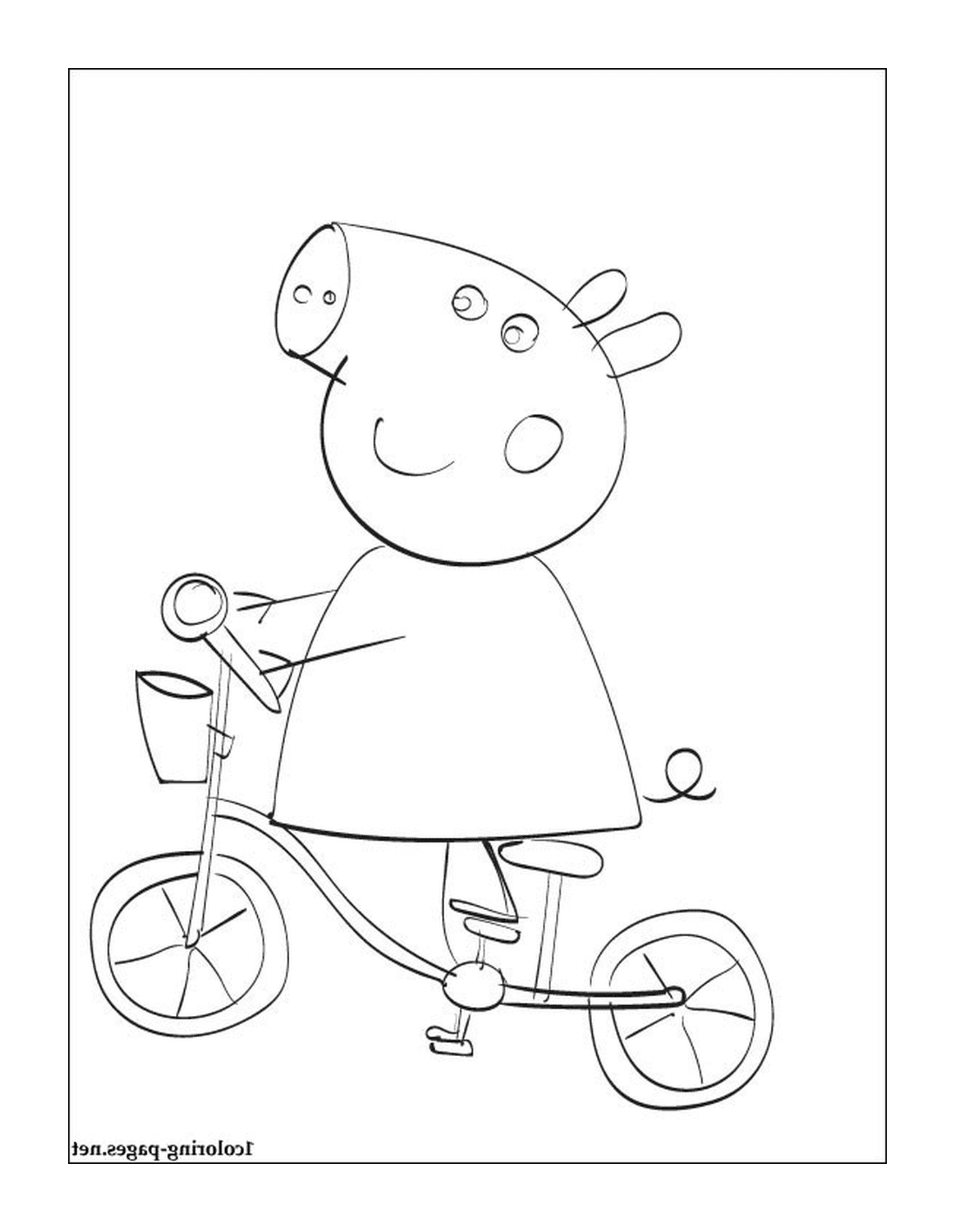   Peppa Pig à vélo 