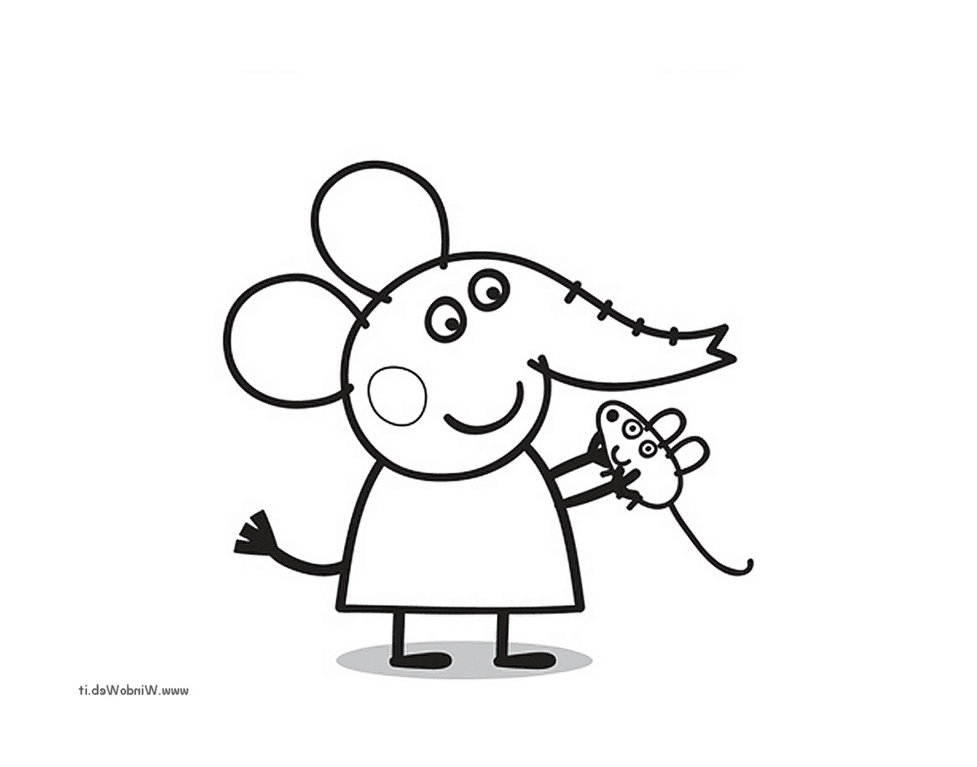   Une fille tenant une souris 