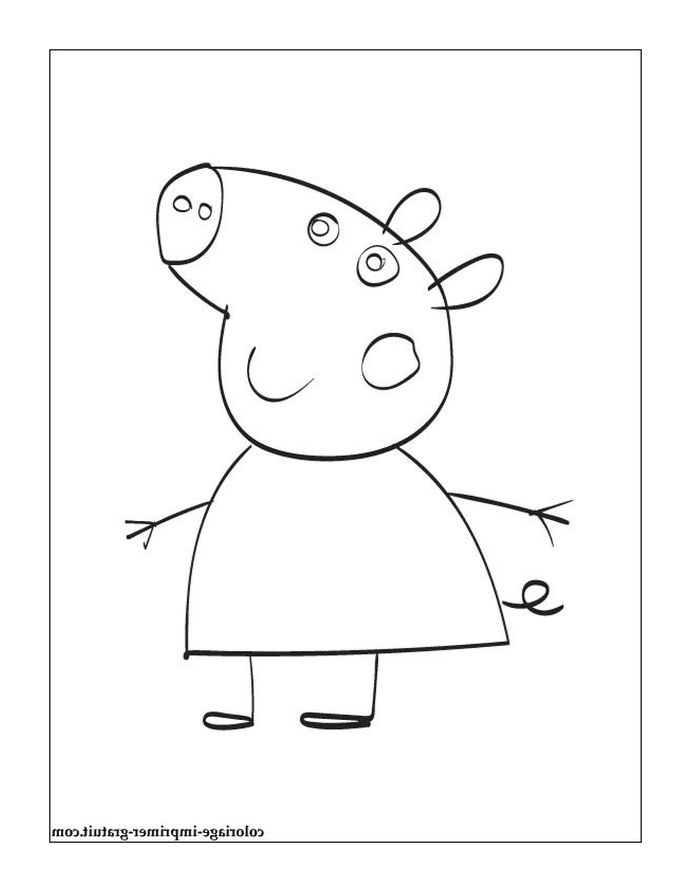   Peppa Pig avec des ciseaux 