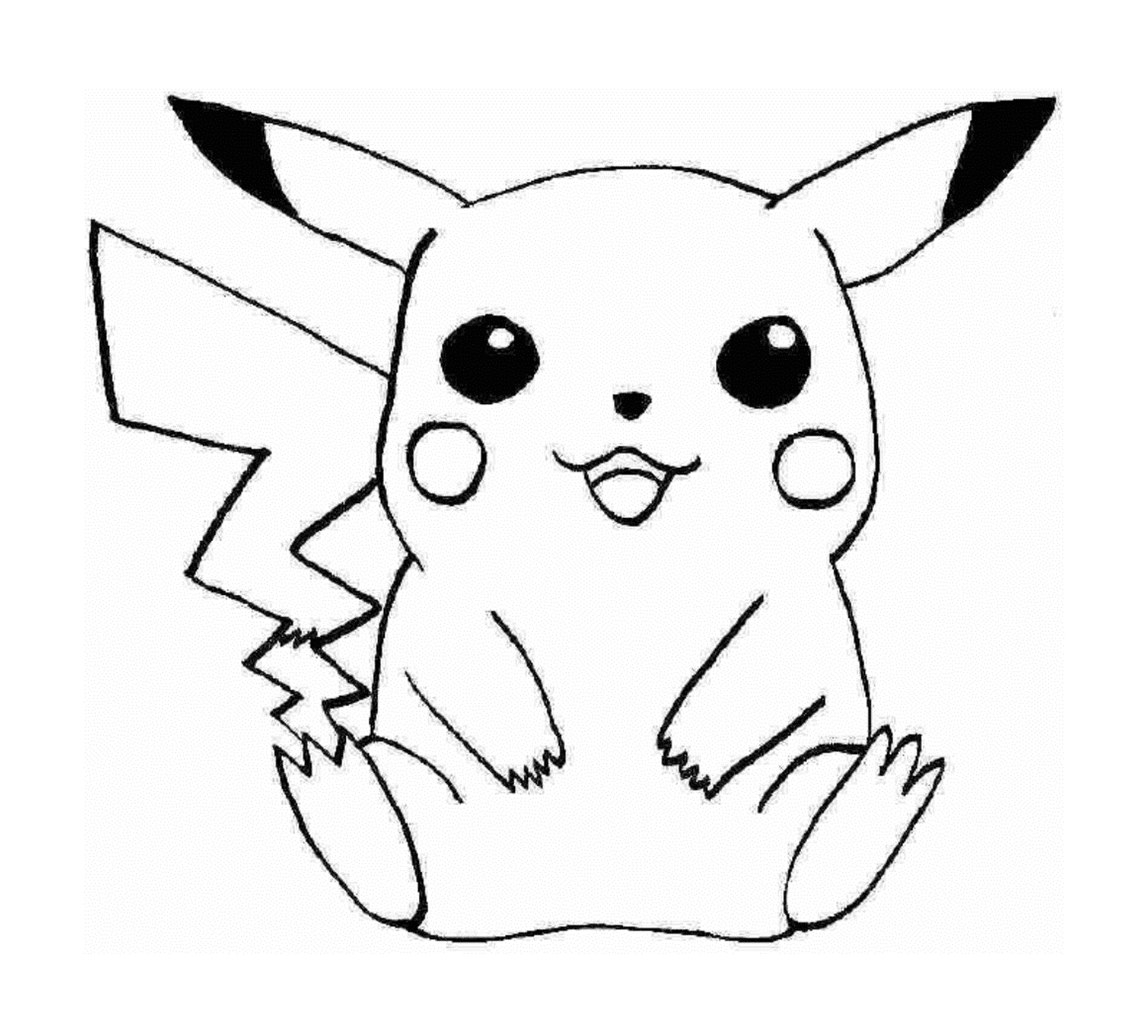   Pikachu avec une expression espiègle 