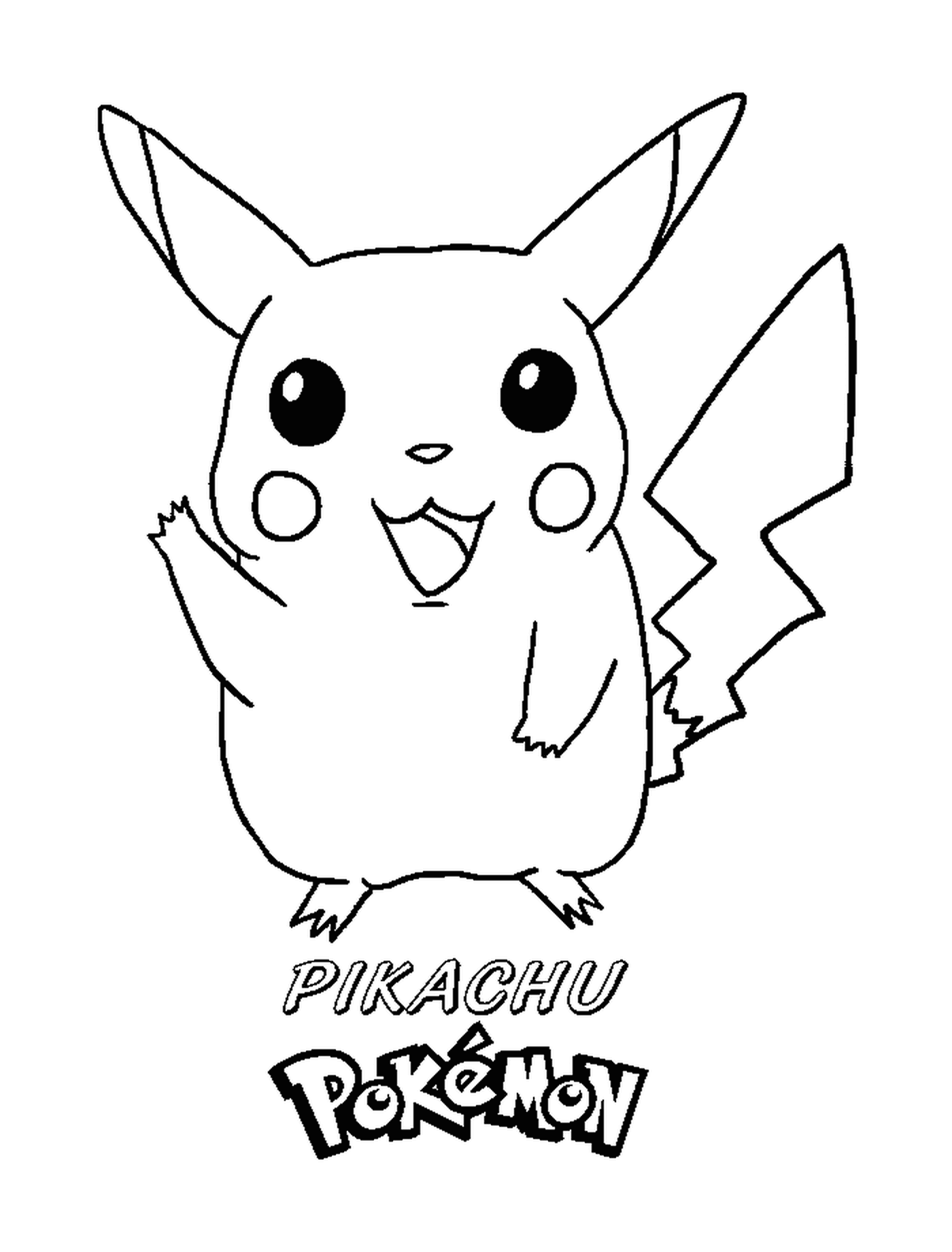   Pikachu avec une expression joyeuse 