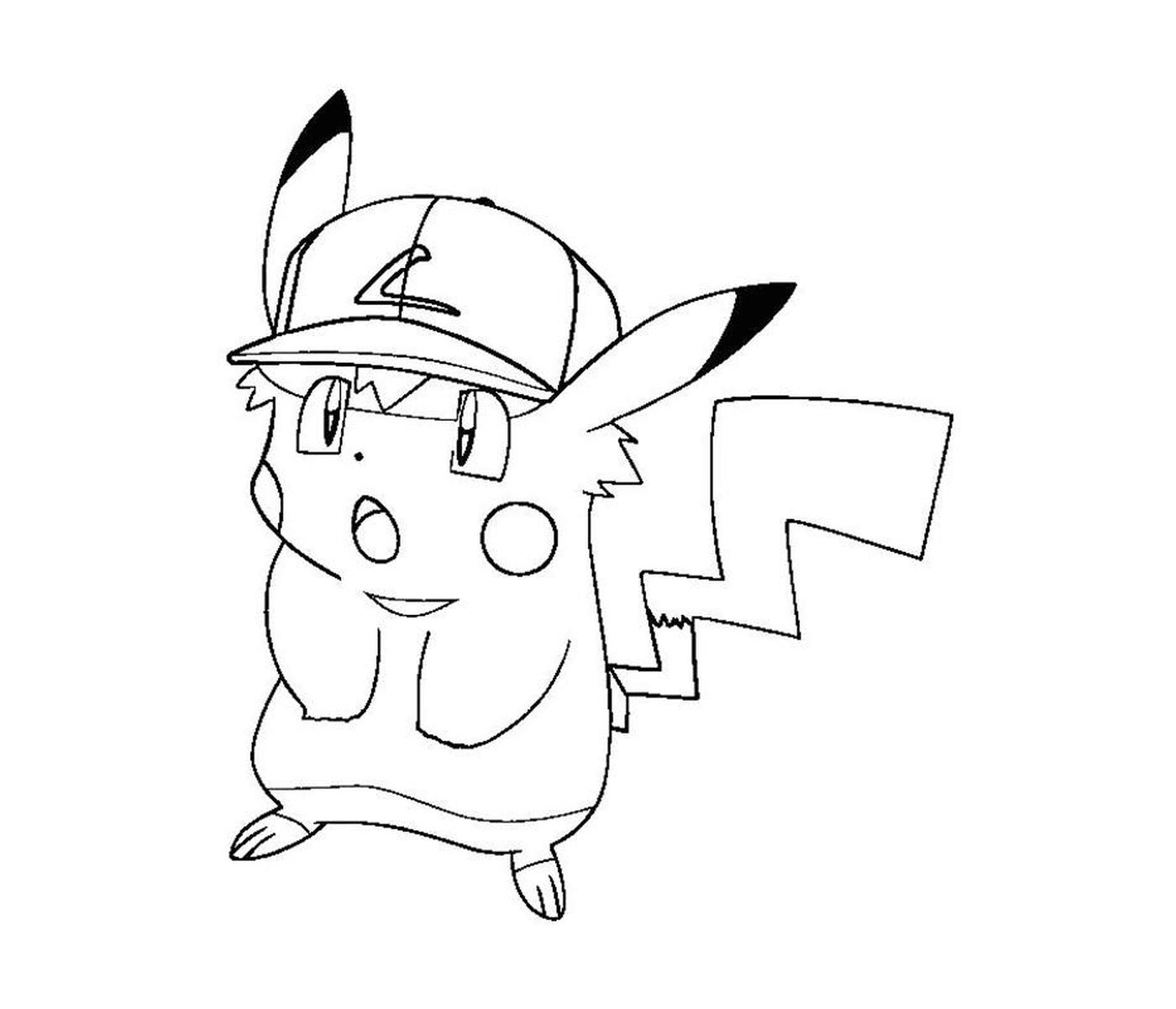   Pikachu stylé avec une casquette 