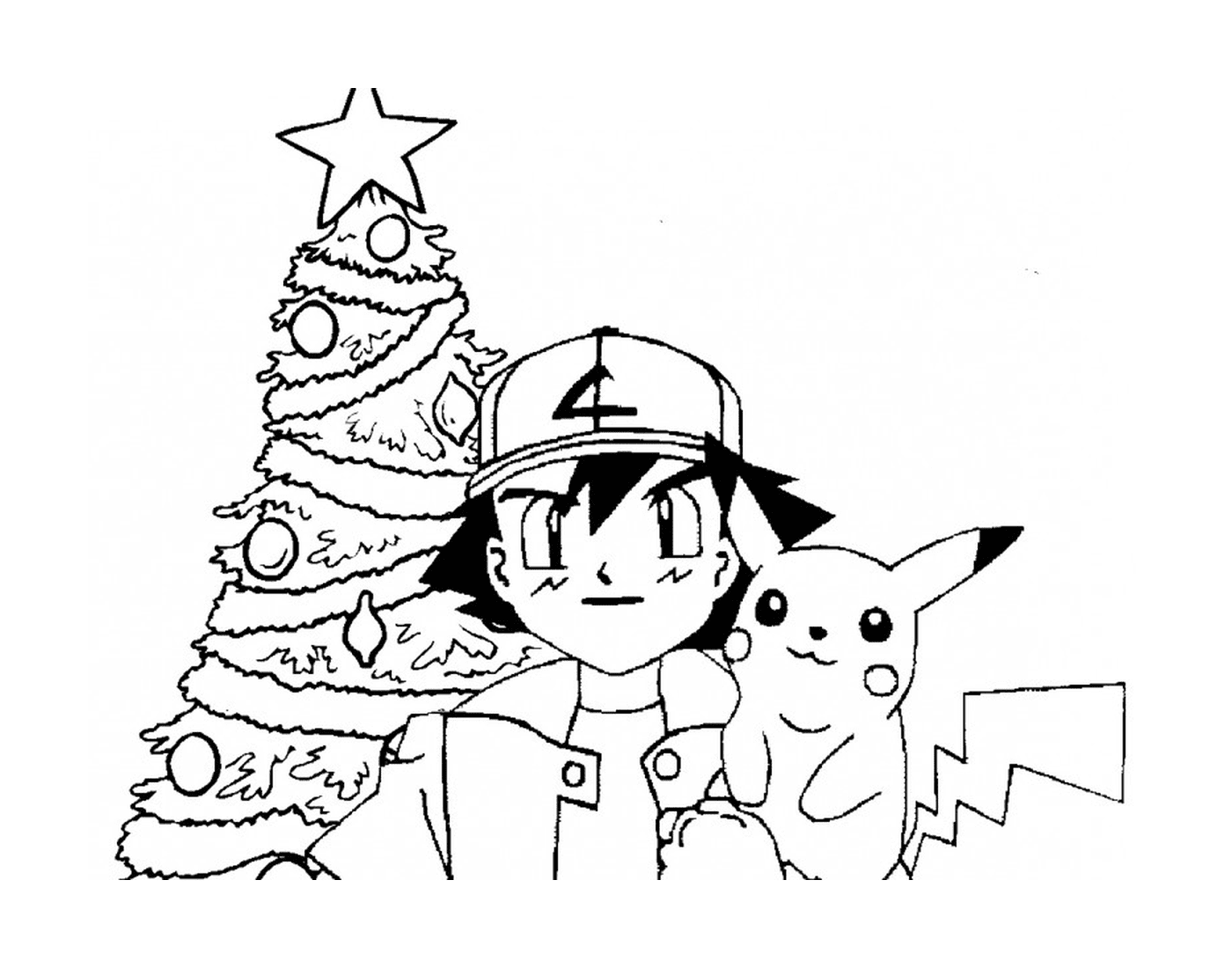   Sacha et Pikachu célèbrent Noël 