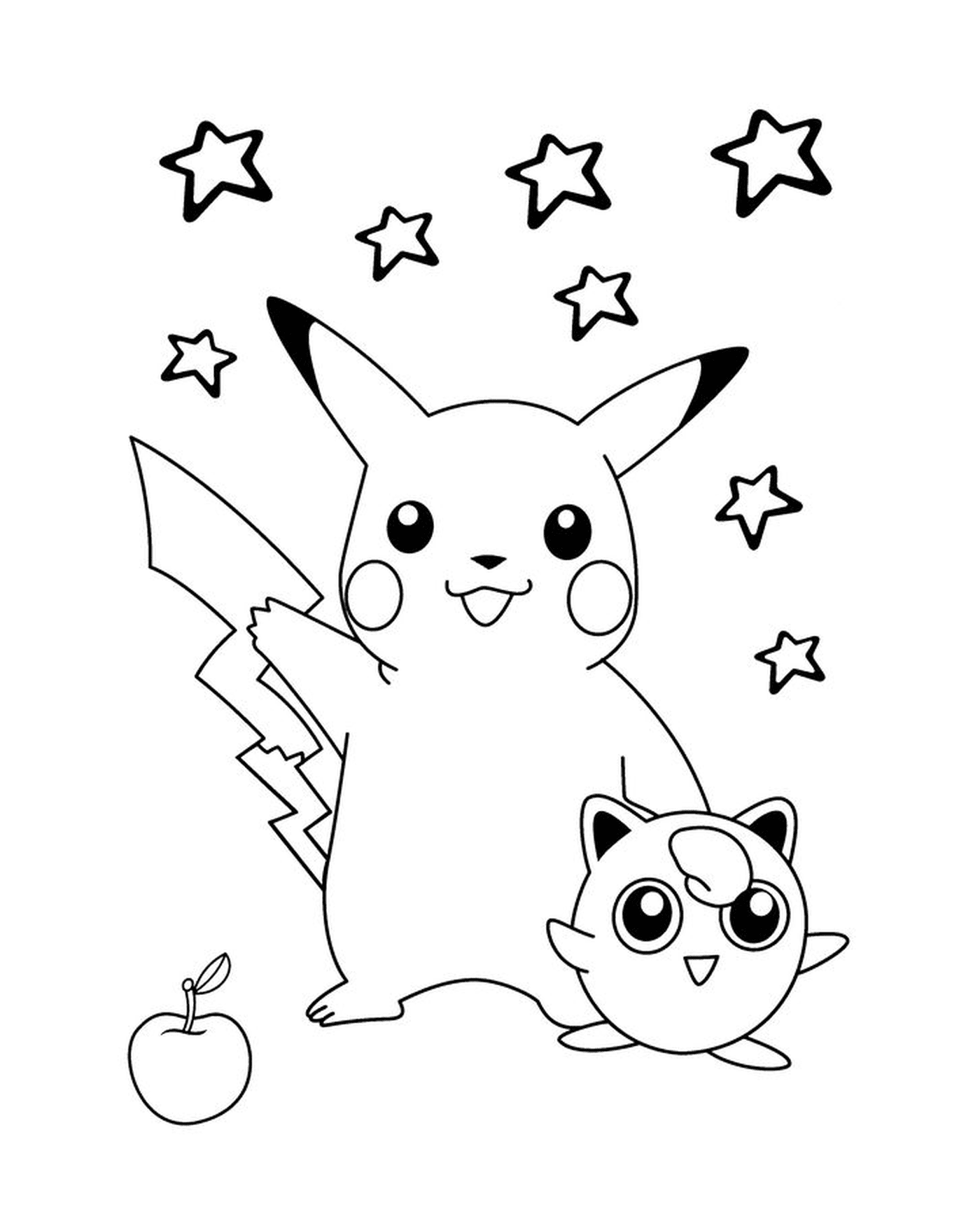   Pikachu et un chat câlin 