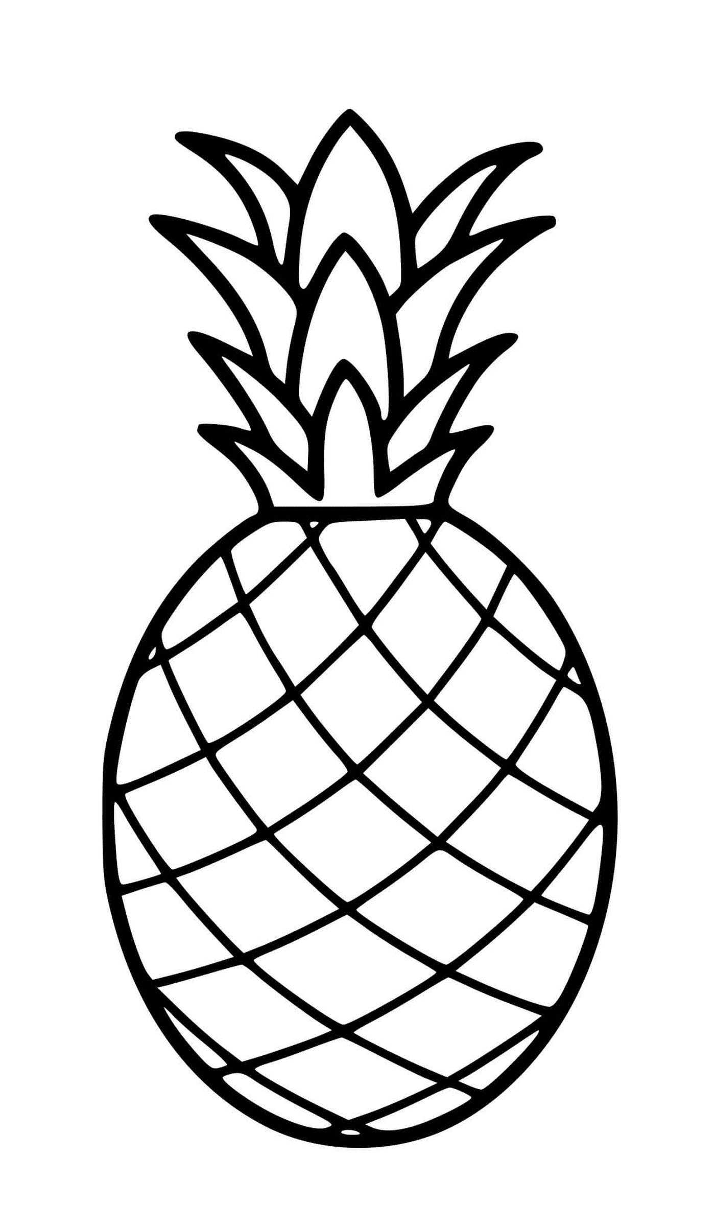   Un ananas dessiné avec réalisme 