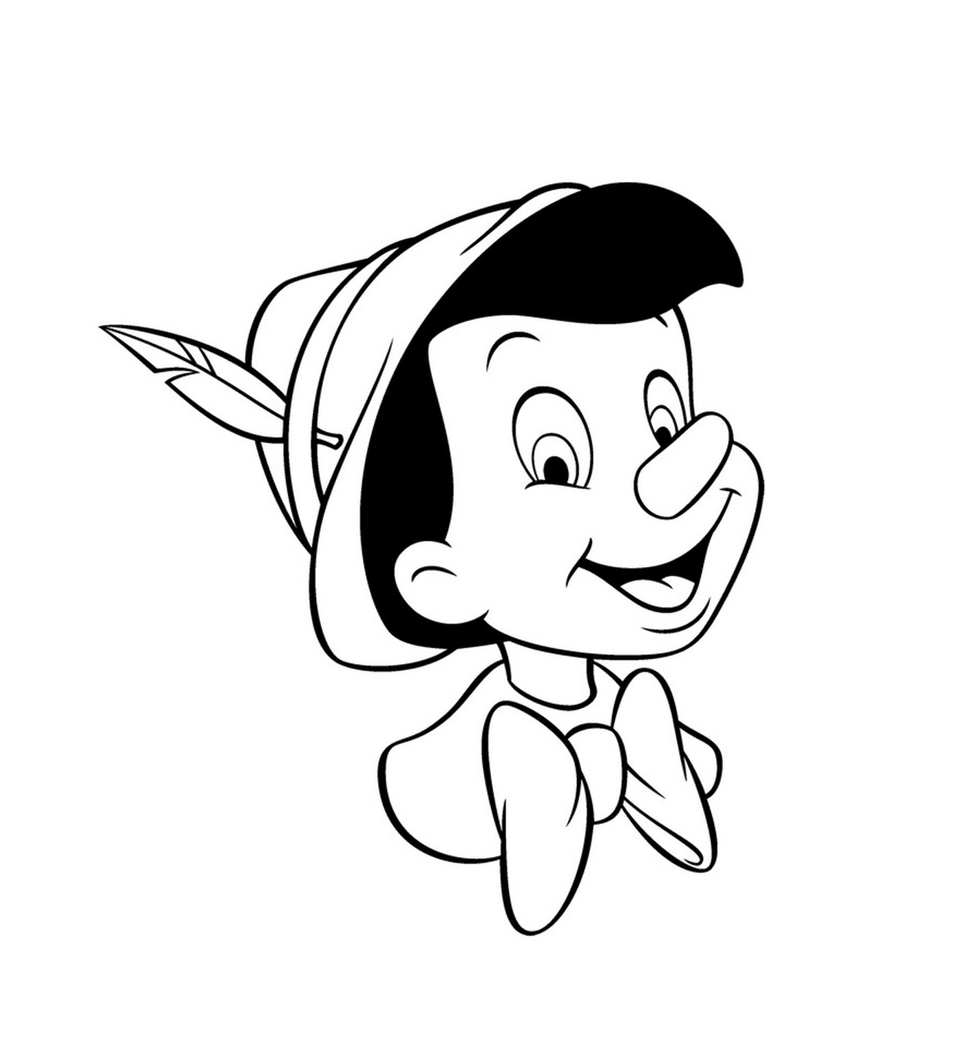   Pinocchio joyeux et bavard 
